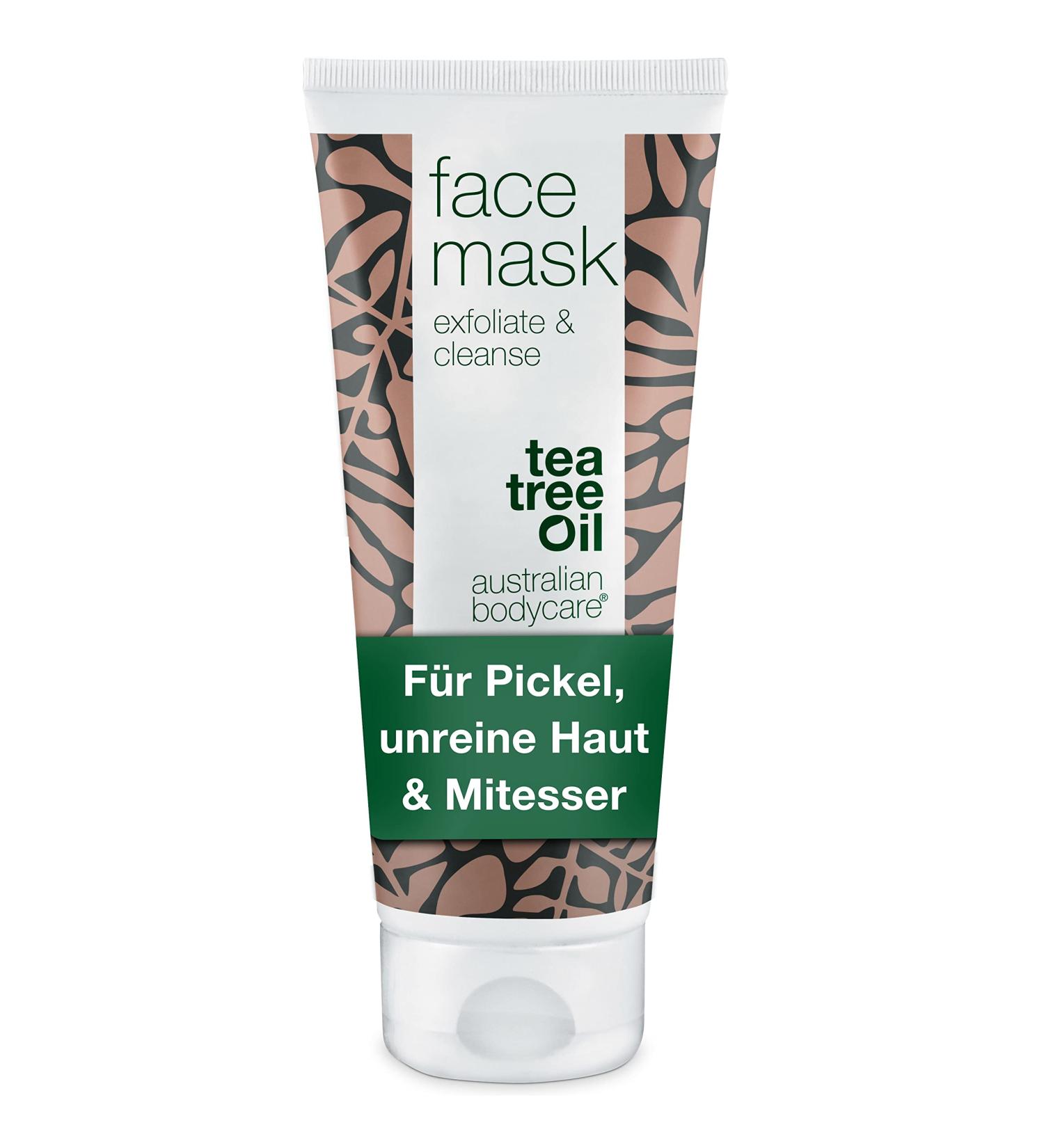 100% Vegan Anti Pimple Face Mask for Men & Women | Natural Tea Tree Oil | Treat Impure Skin & Blackheads | 100 ml - Buy Online on GoSupps.com