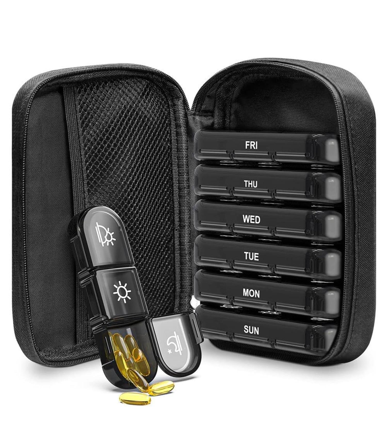 HEXEH Seven Days Pill Box - 21 Grid Portable Medicine Organizer for Travel & Daily Use - Buy Online on GoSupps.com
