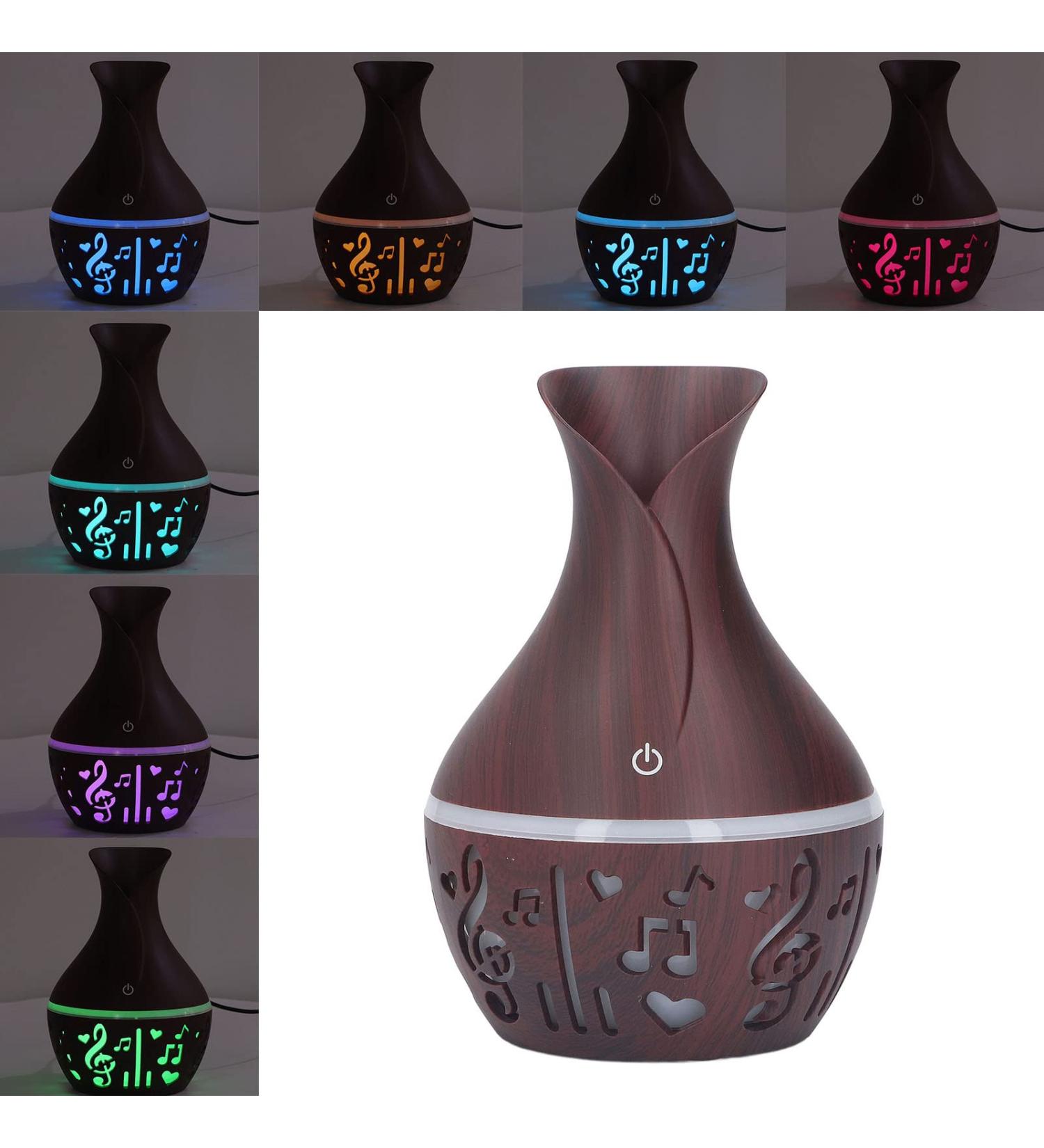 Aromatherapy Diffuser - Ultra Quiet Essential Oil Diffuser with LED Night Light USB Powered Auto Shut Off Wood Grain - Perfect for Office & Relaxation - Buy Online on GoSupps.com