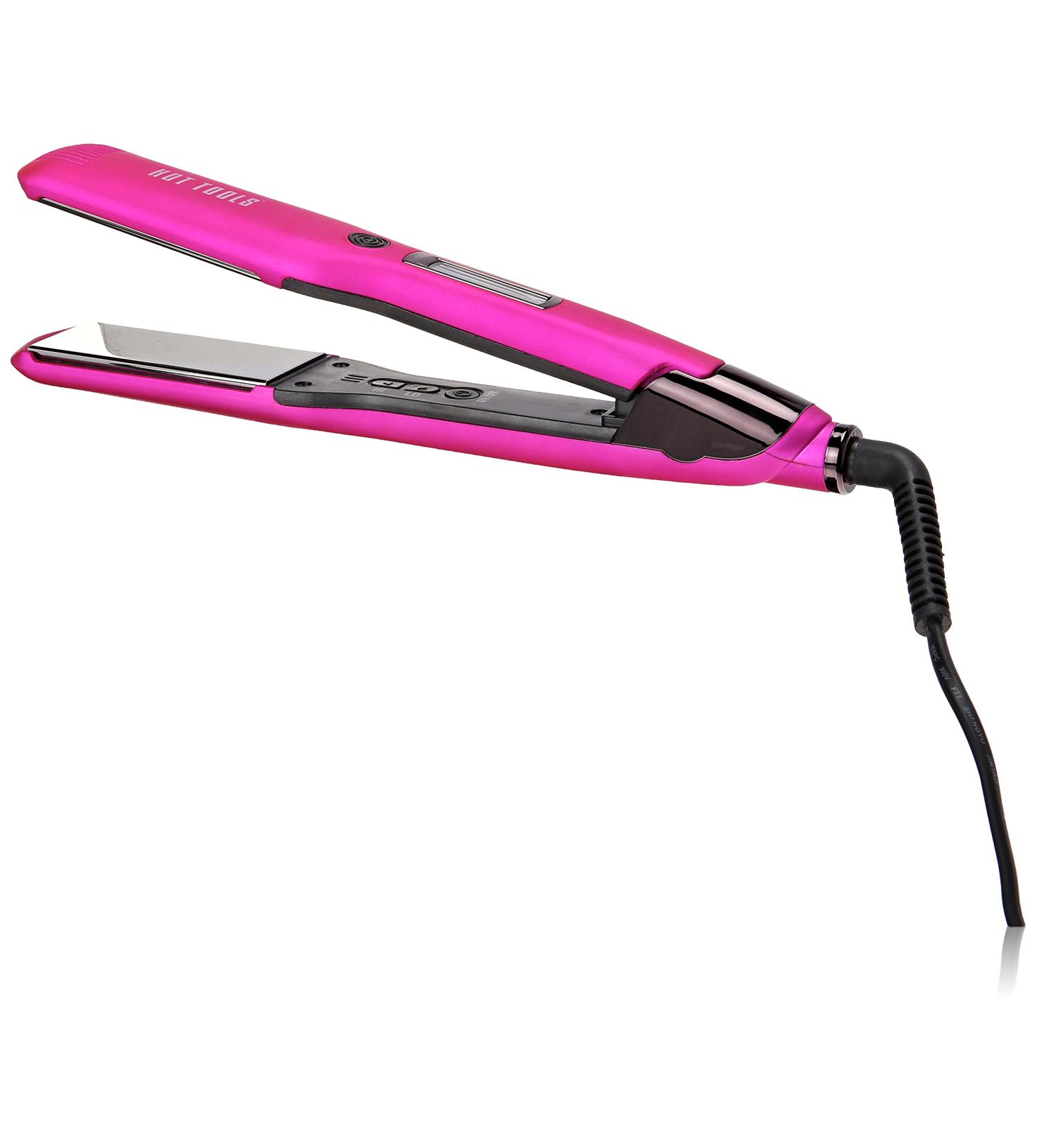 Hot Tools Professional Titanium Digital Flat Iron - 1.5 Inch Fabulous Fuchsia | International Shipping Available - Buy Online on GoSupps.com