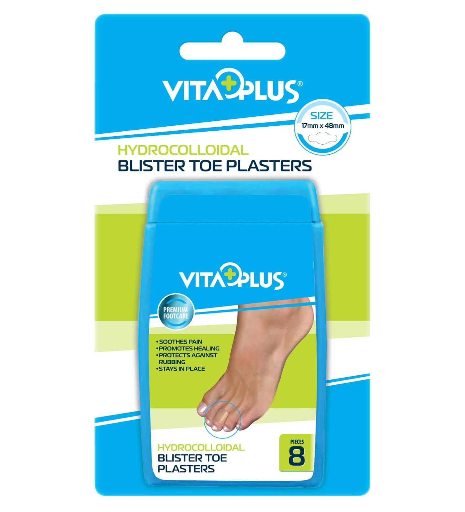 Electric Callus Remover + VITAPLUS Toe Blister Plaster 8-Pack - 17x48mm - Buy Online on GoSupps.com