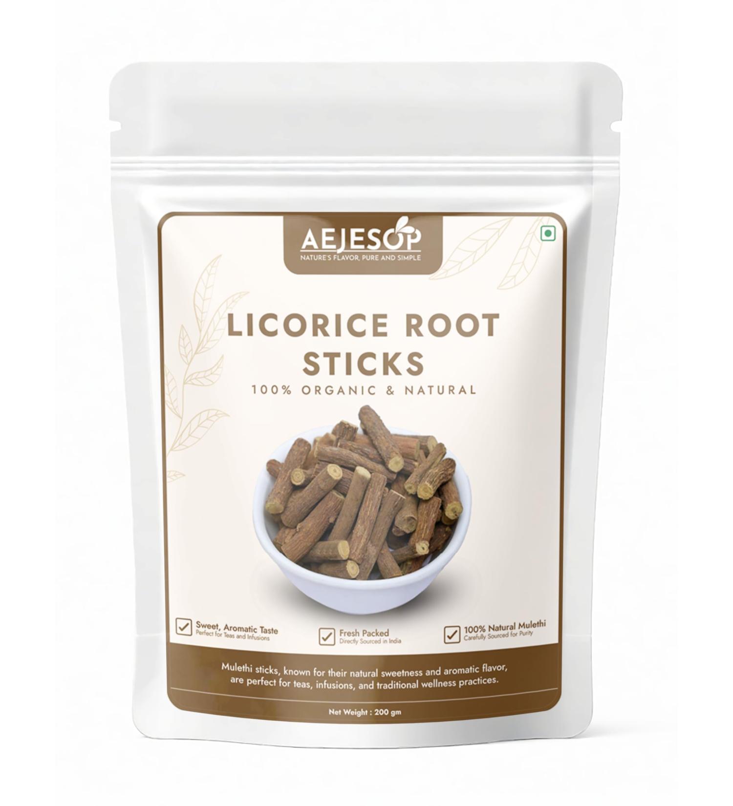 AEJESOP Licorice (Mulethi) Sticks 7oz(200g) - Buy Online on GoSupps.com