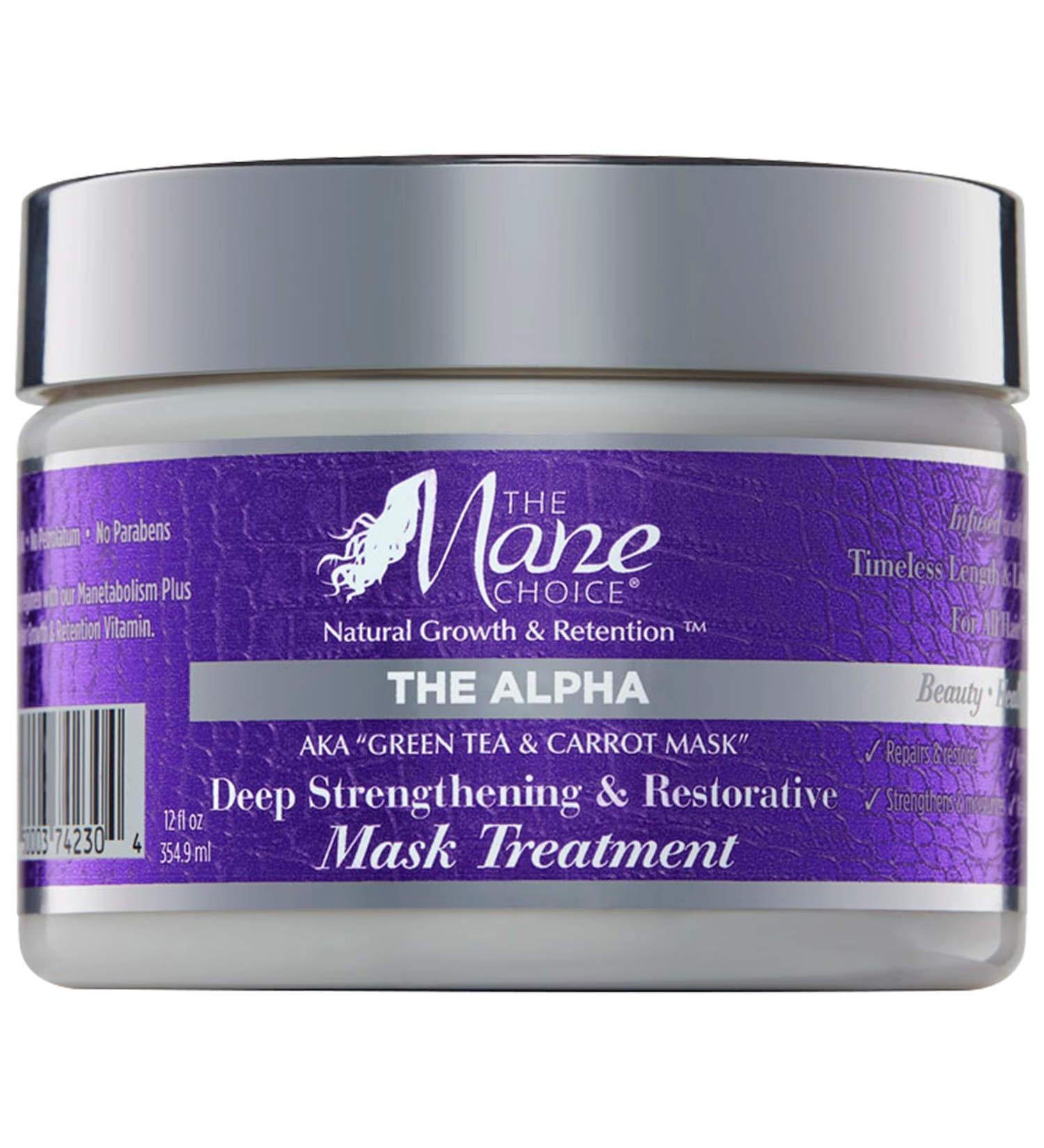 Mane Choice Alpha Green Tea & Carrot Hair Mask - 12 oz Strengthening Treatment - Buy Online on GoSupps.com