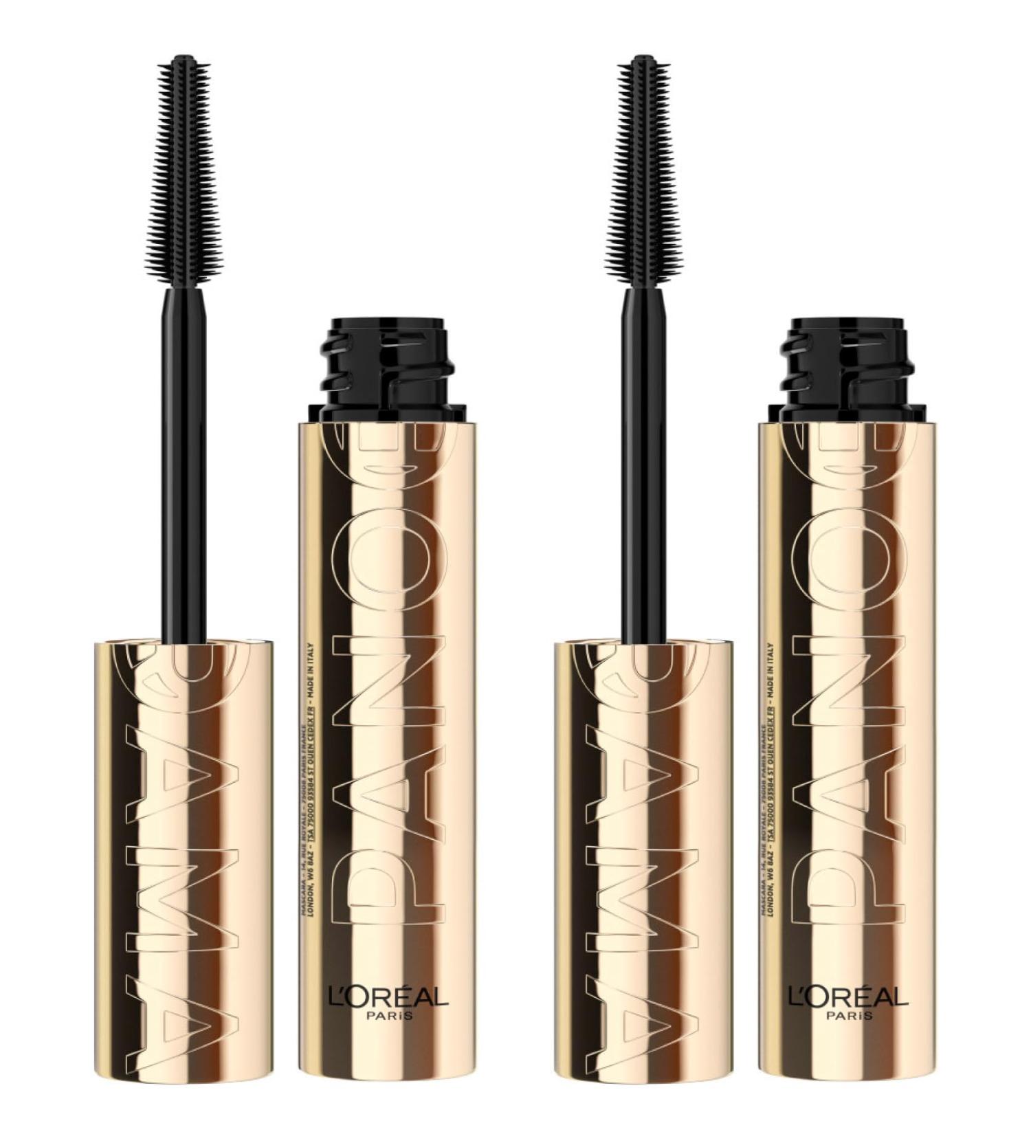 L'Or al Paris Panorama Volumizing Mascara Black Color with Stretchflex Complex Clump-free enlarging effect Suitable for Sensitive Eyes - 2 Mascaras - Buy Online on GoSupps.com