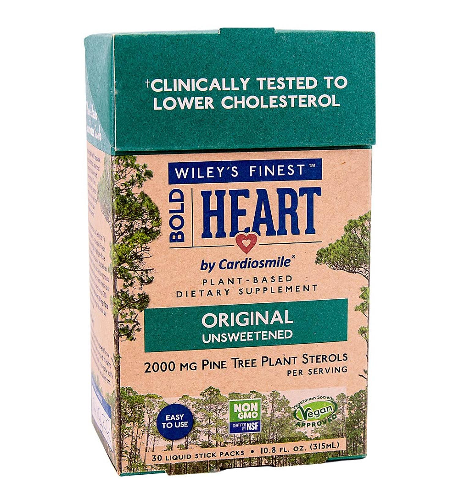 Wiley's Finest Bold Heart by Cardiosmile - Original Unsweetened 30 Liquid Stick Packs (0.36 fl oz) - Buy Online on GoSupps.com