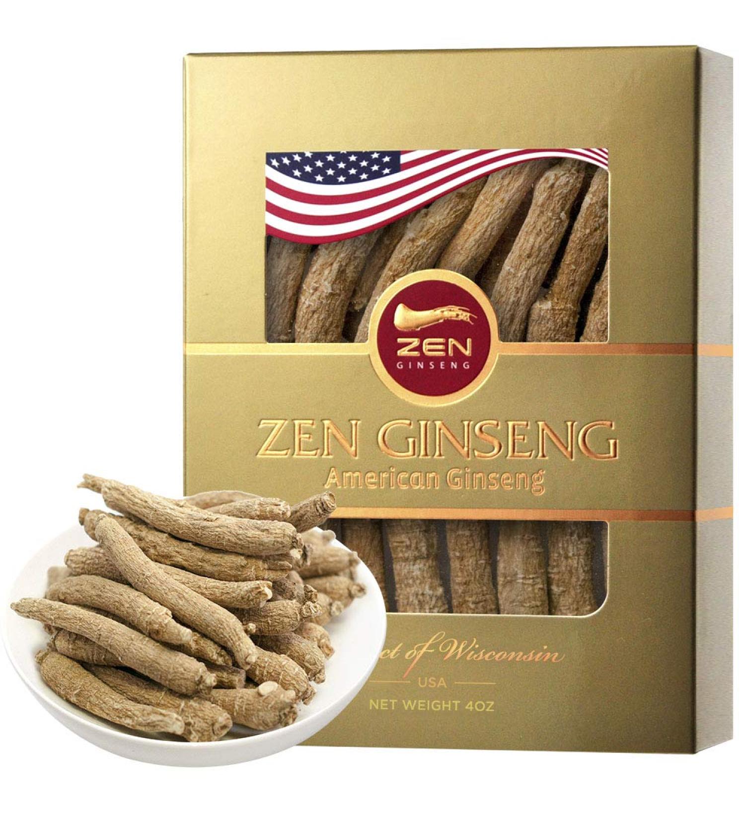 American Wisconsin Ginseng 4oz/Box - Non-GMO, Gluten Free, Immunity & Energy Booster for Men & Women - Buy Online on GoSupps.com