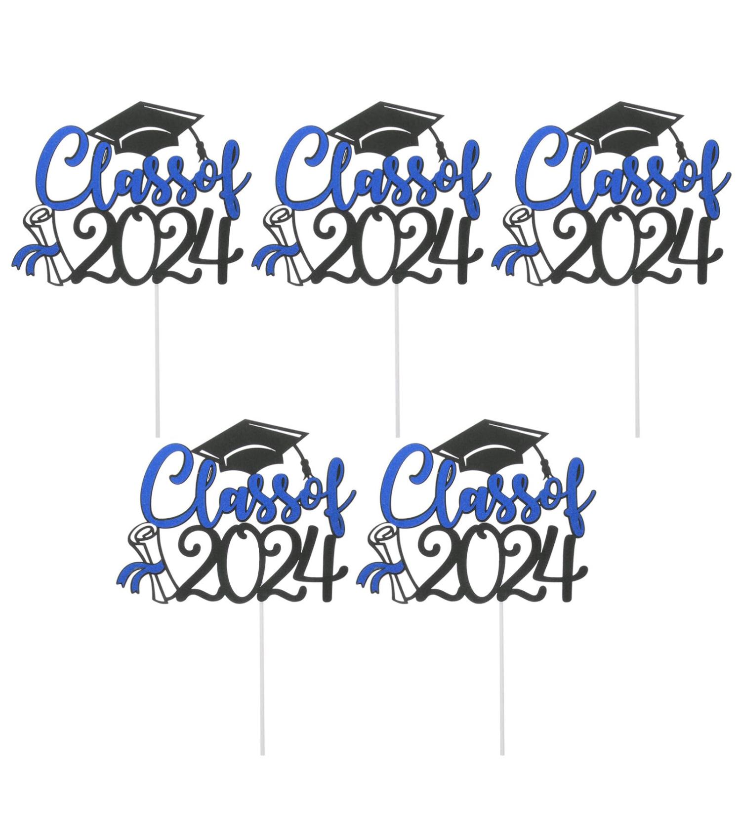PRETYZOOM 5 Sets Cake Insert Top Hat 2024 Graduation Grad Party Supplies Graduate Paper Cup - Buy Online on GoSupps.com