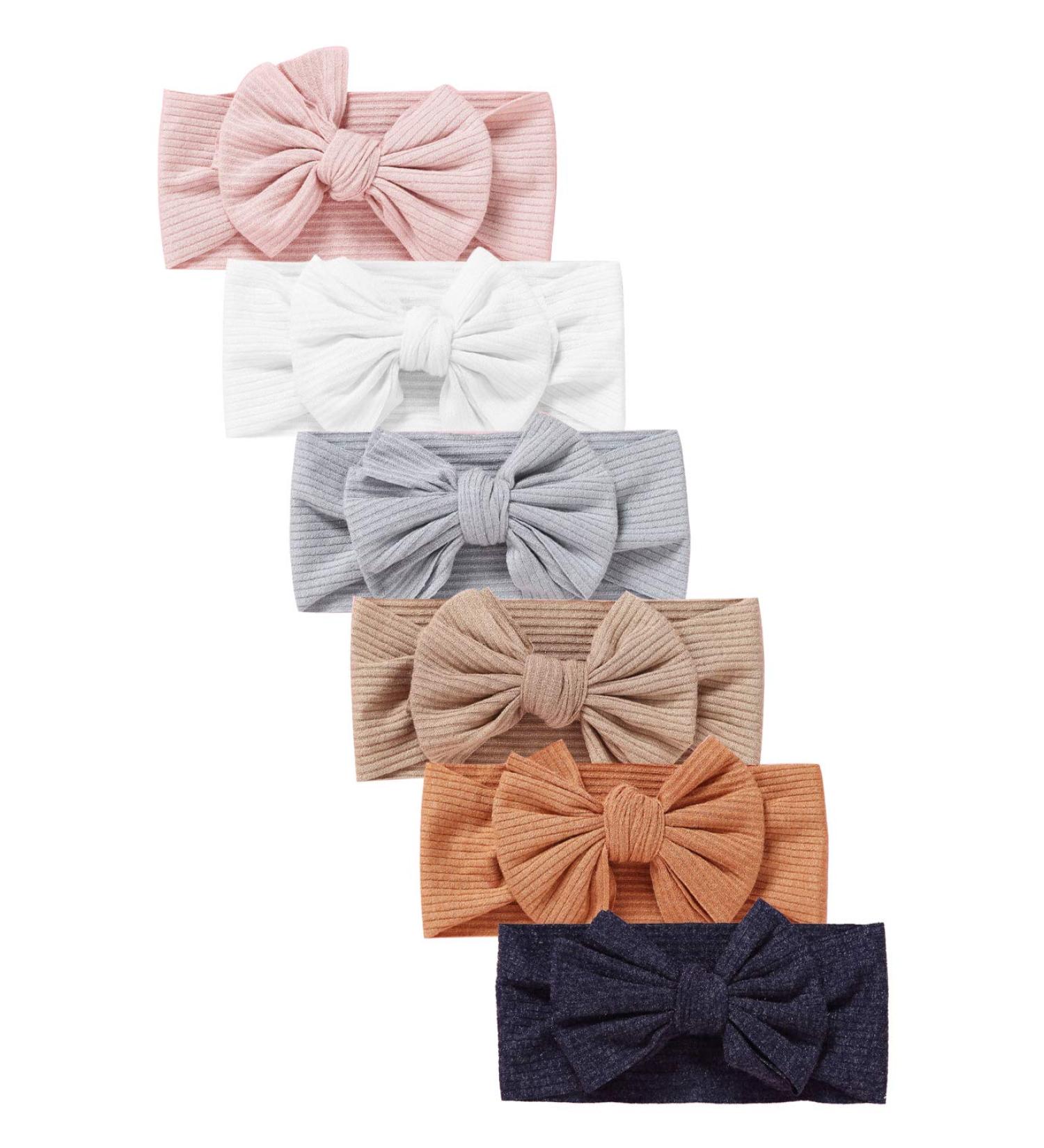 Newborn Baby Girl Headbands - Soft and Cute Hair Bands for Baby Girls (6pcs-D) - Buy Online on GoSupps.com
