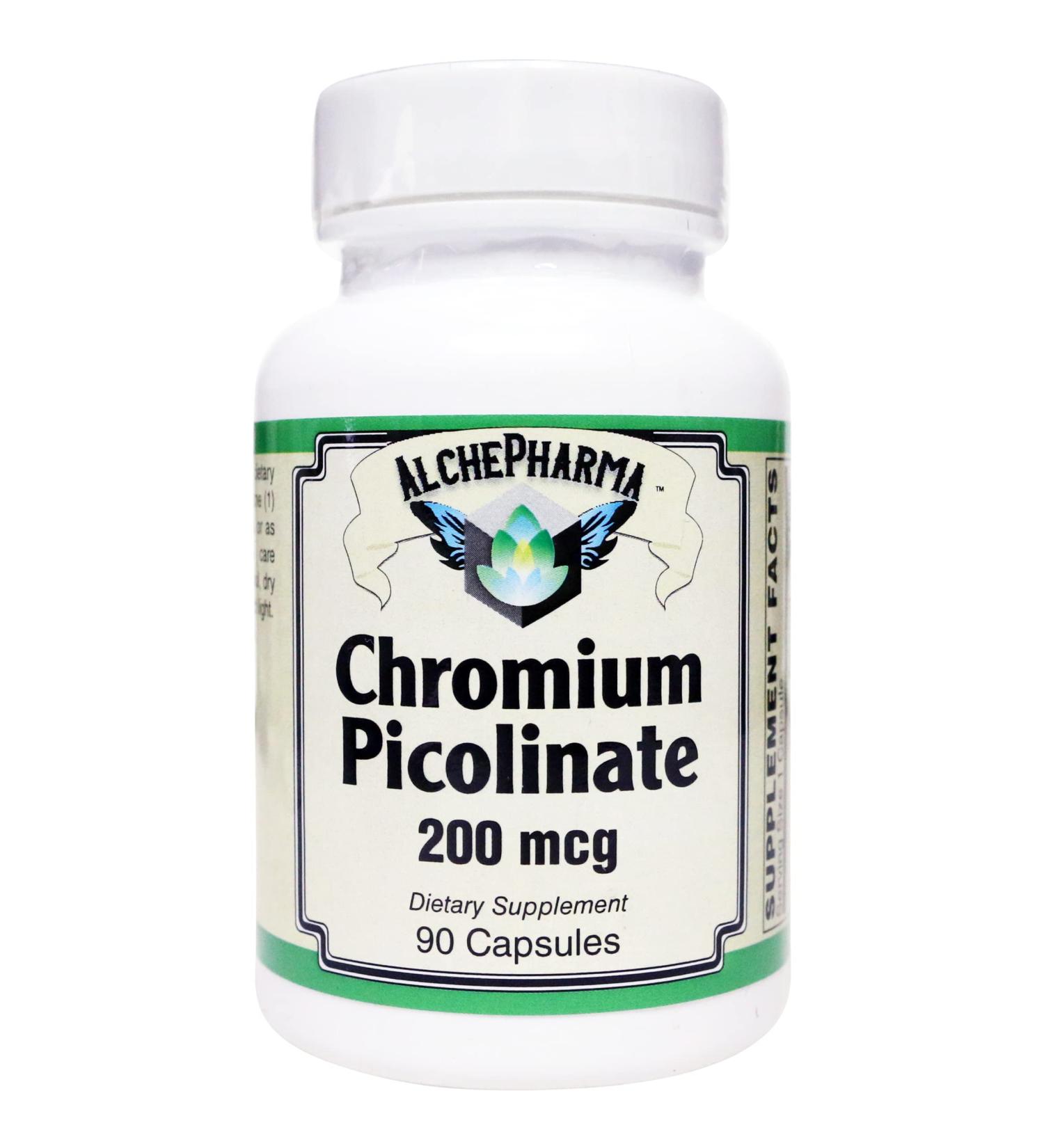 Chromium Picolinate (Chelated to picolinic Acid) 200 mcg. (90 Caps) 1 Count (Pack of 1) - Buy Online on GoSupps.com