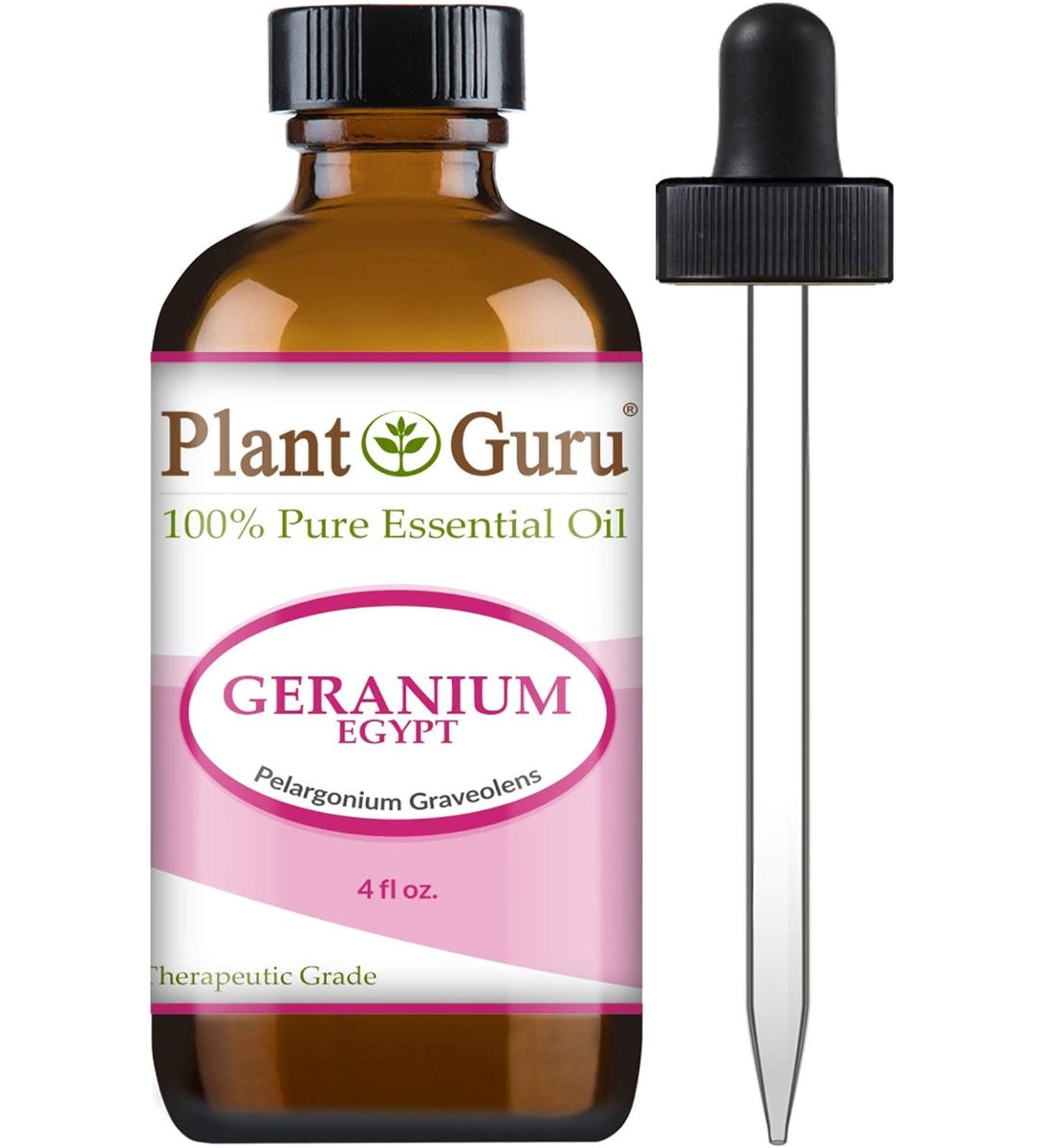 Plant Guru Geranium Egypt Essential Oil 4 oz 100% Pure Undiluted Therapeutic Grade