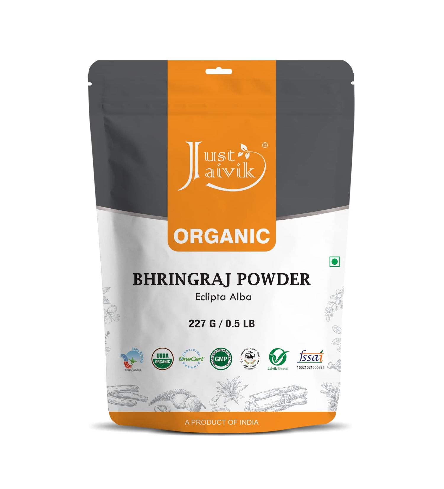Organic Bhringraj Powder (Eclipta Alba) 227g | 8 oz | 0.5 LB | Pure False Daisy Powder | Hair Care