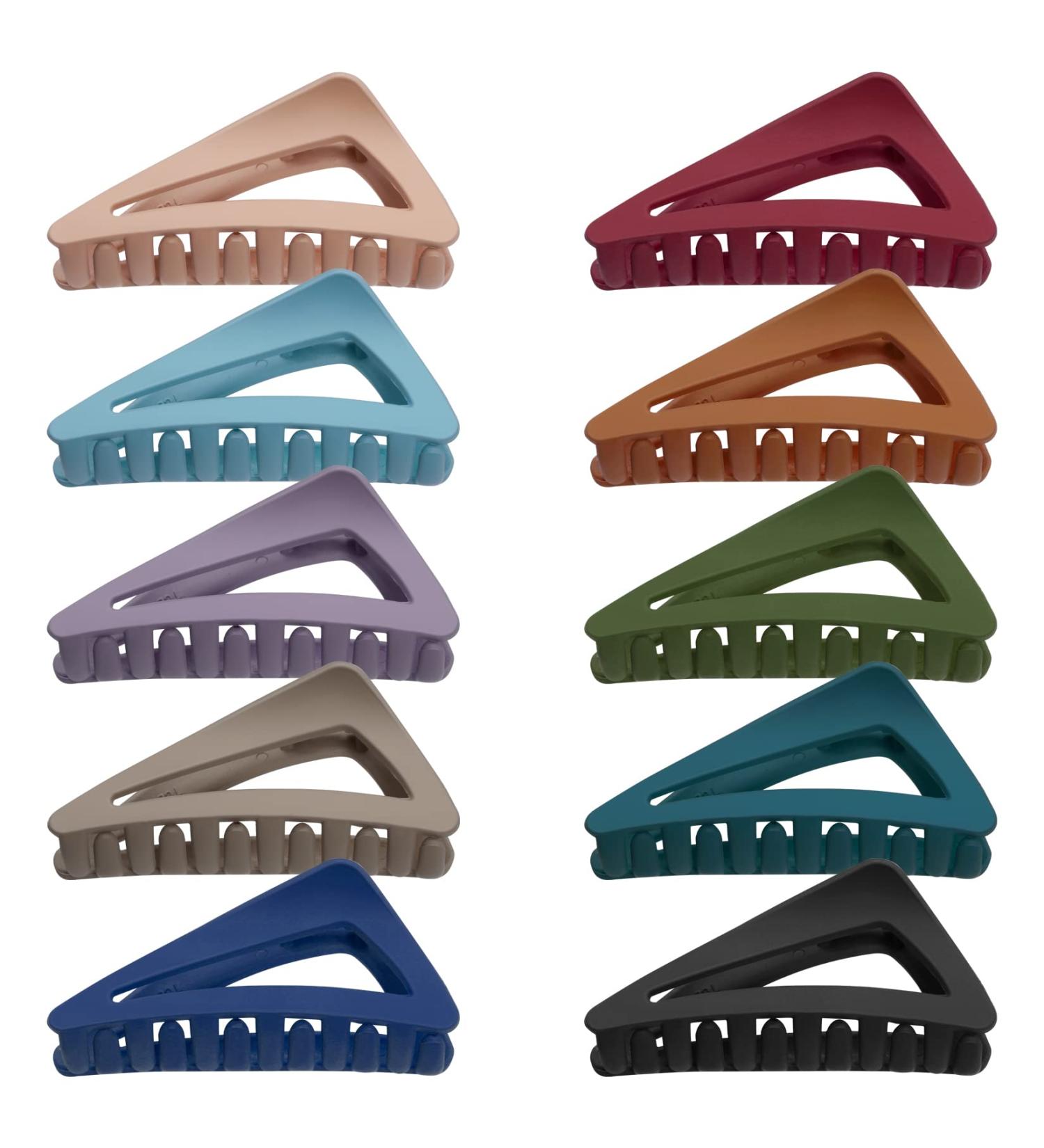 Haakong 10pcs Matte Hair Claw Clips - Nonslip Frosted Triangle French Clips for Women and Girls - Buy Online on GoSupps.com