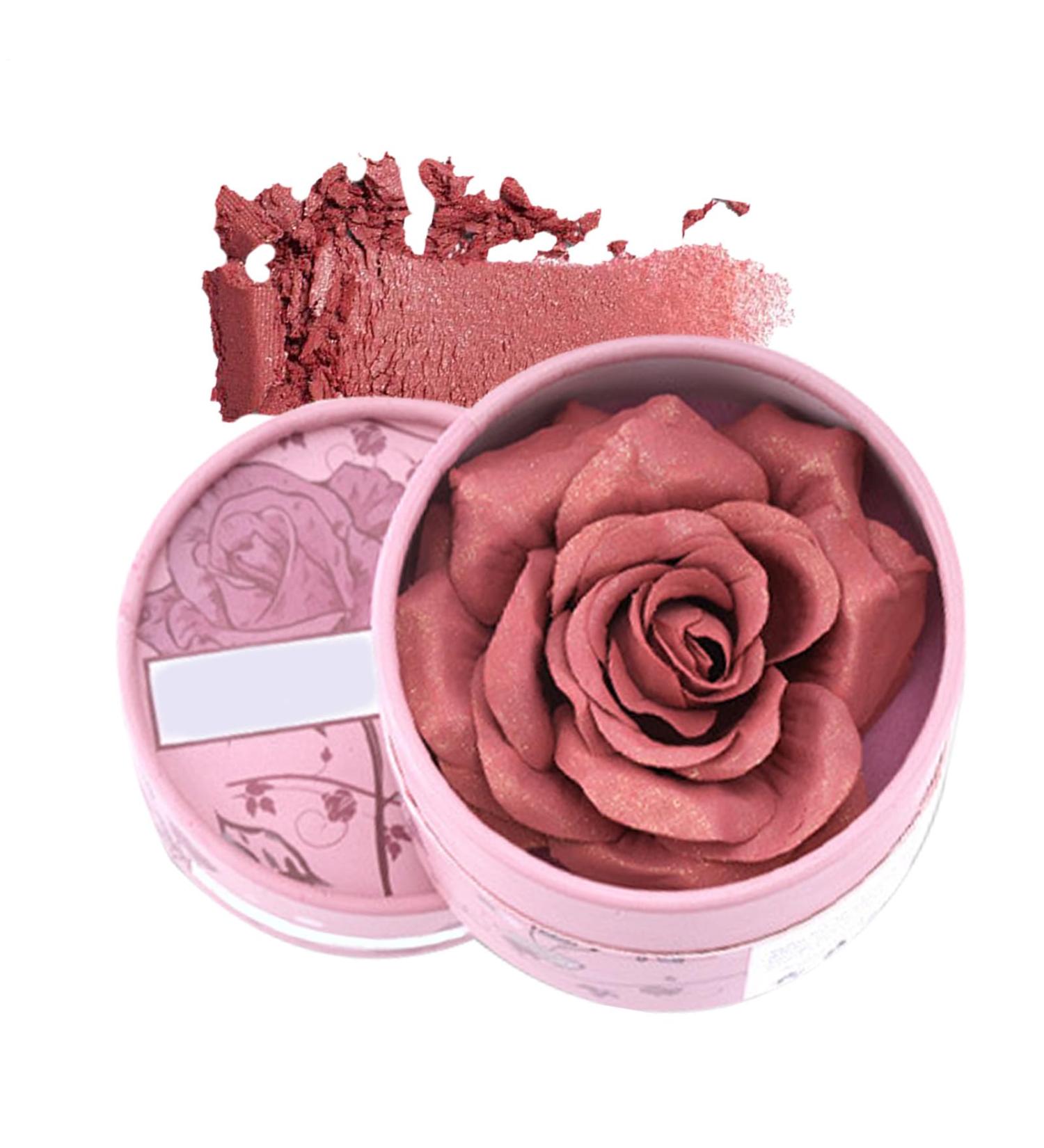 Flower Blush 3D Rose Petals 3.5g Natural Highlighting Powder for Daytime Makeup Travel Wedding Photography Summer - Buy Online on GoSupps.com