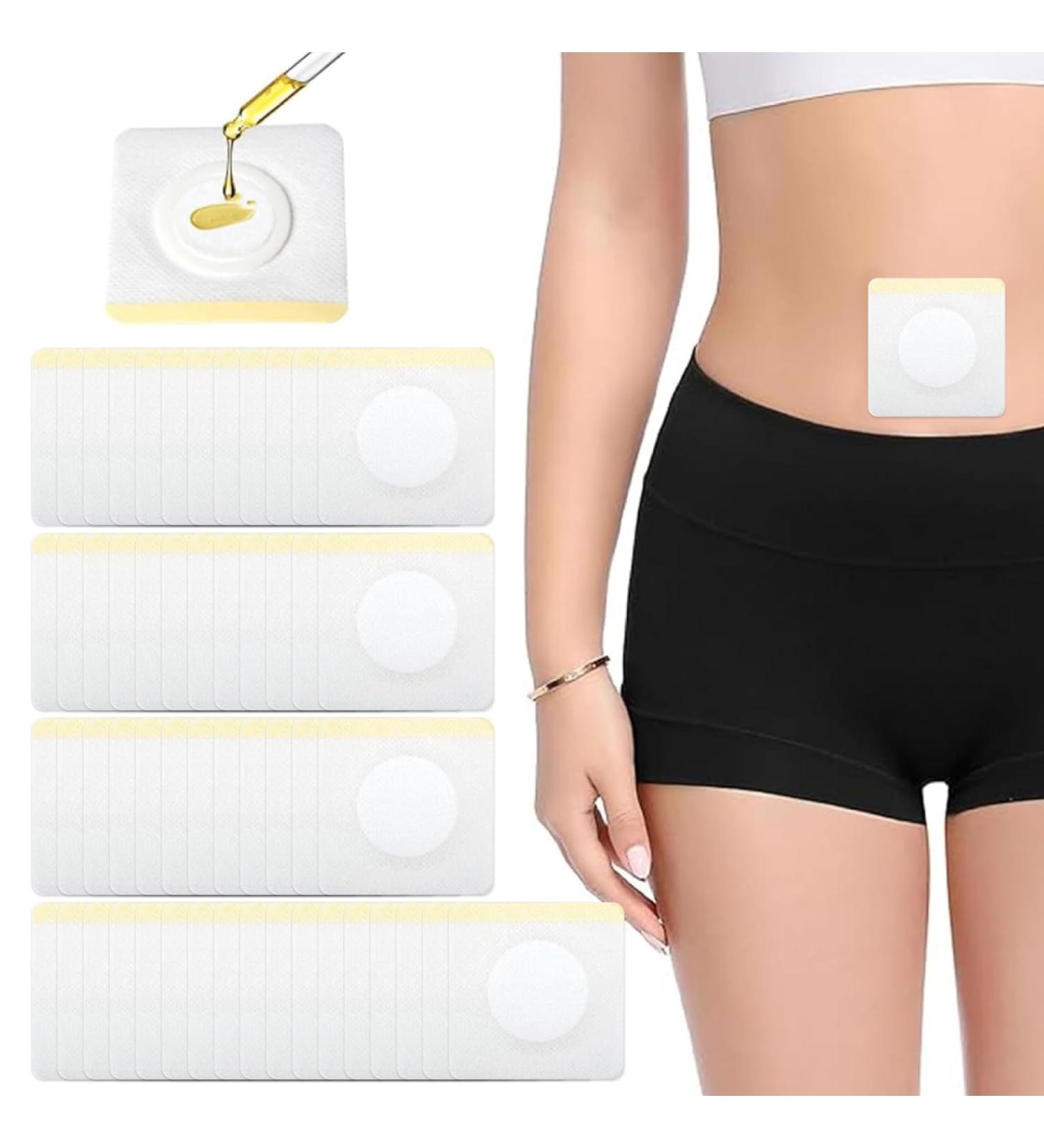 50Pcs Castor Oil Belly Button Patch Self Adhesive Belly Button Patch Breathable Cotton Essential Oil Wraps for Exercise Reading Work - Buy Online on GoSupps.com