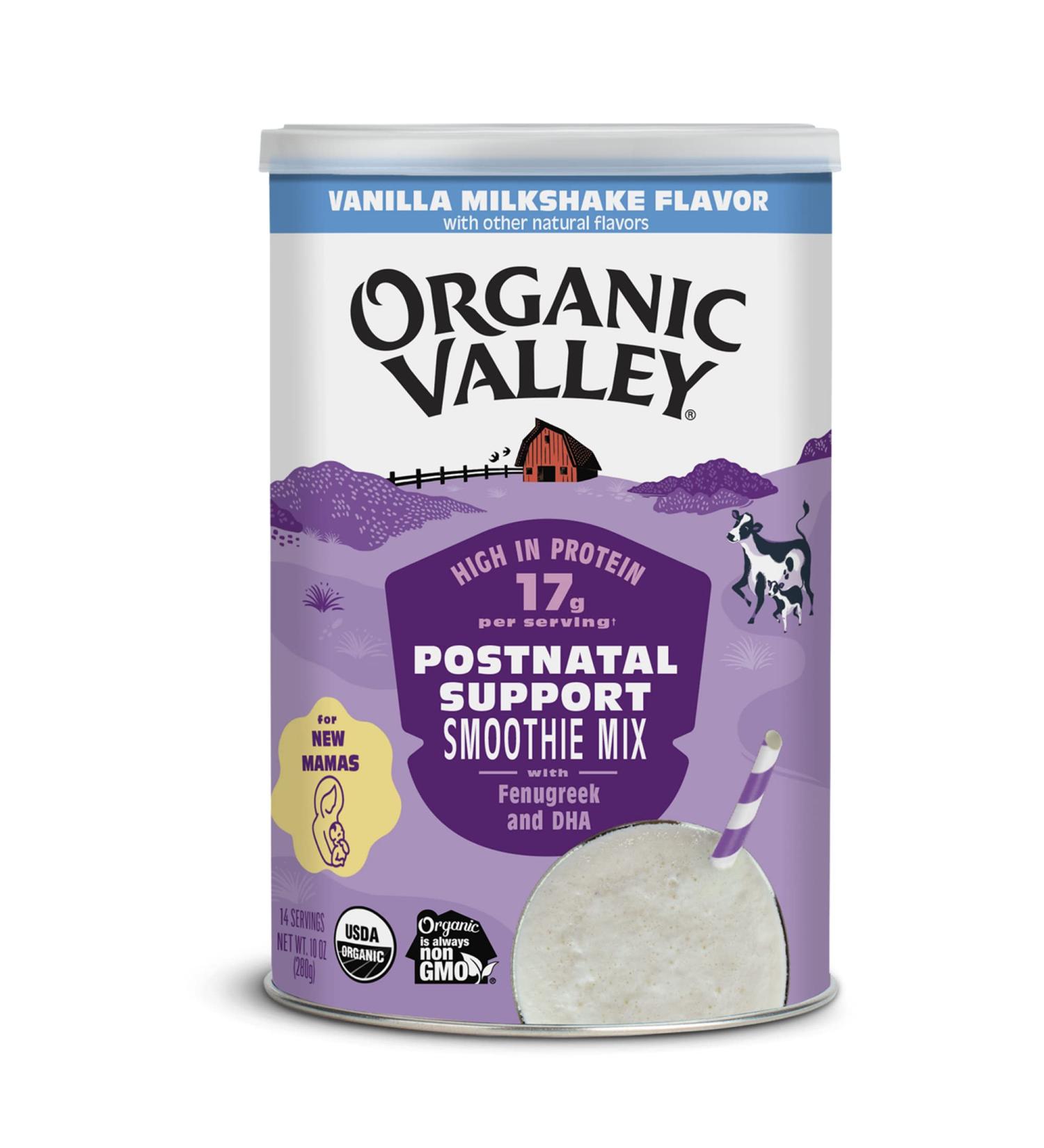 Organic Valley Postnatal Support Smoothie Mix, Vanilla 10 oz - Buy Online on GoSupps.com