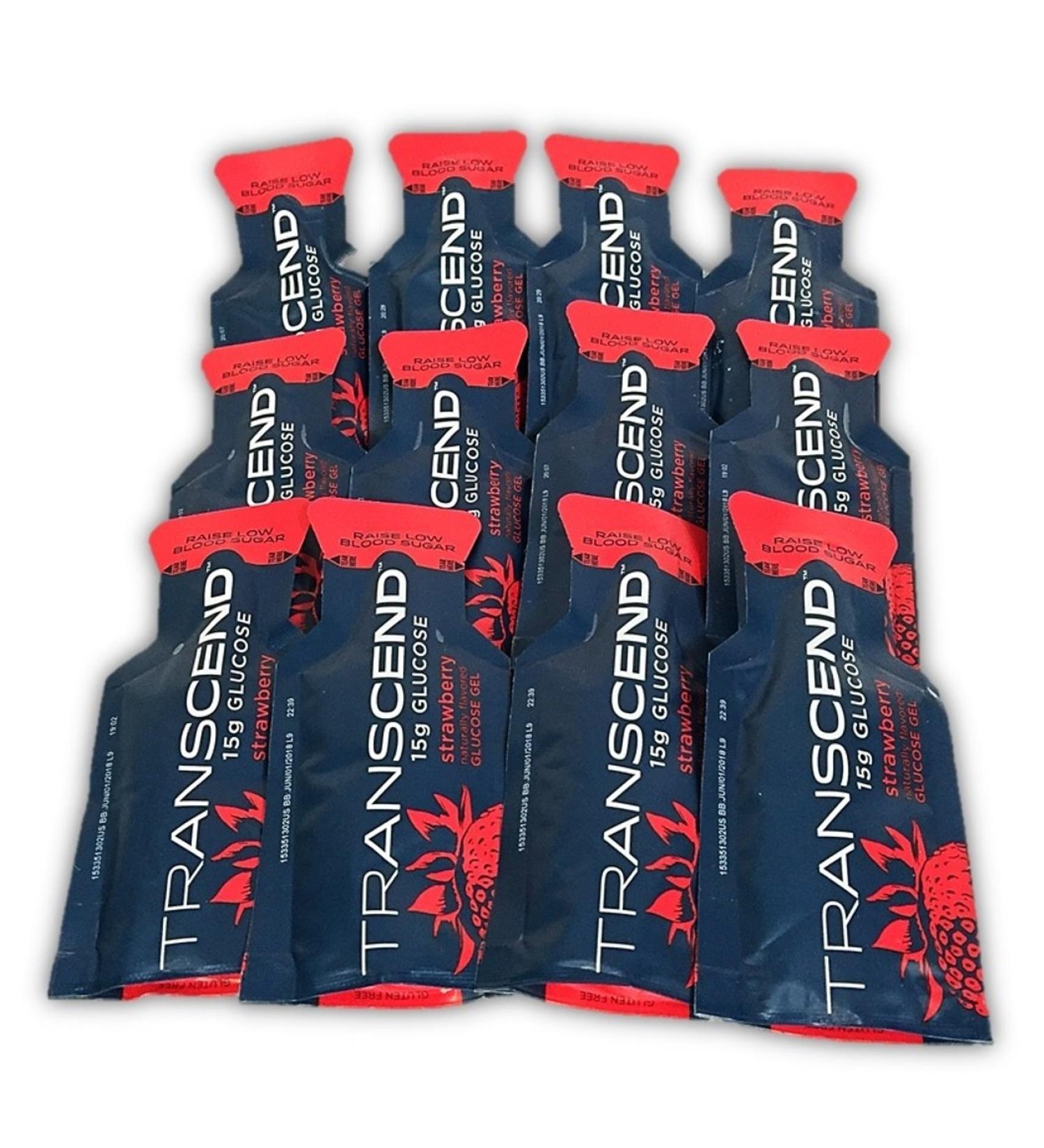 Transcend 15g Glucose Gels - 12 Pouch Bulk Pack | Energy Boost for Diabetics - Buy Online on GoSupps.com