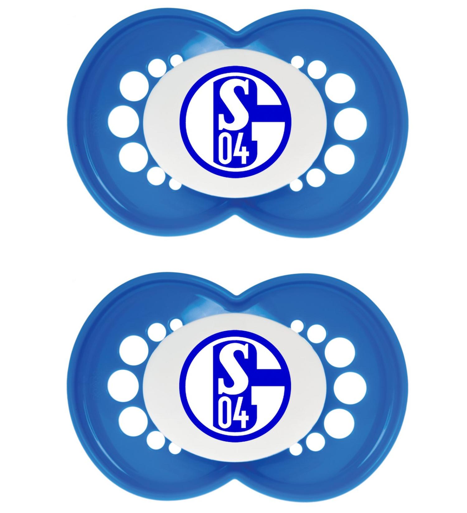 Buy MAM Football Schnuller Set of 2 | FC Schalke Baby Pacifiers | Tooth-Friendly Skinsoft Silicone 6-16 Months - Buy Online on GoSupps.com