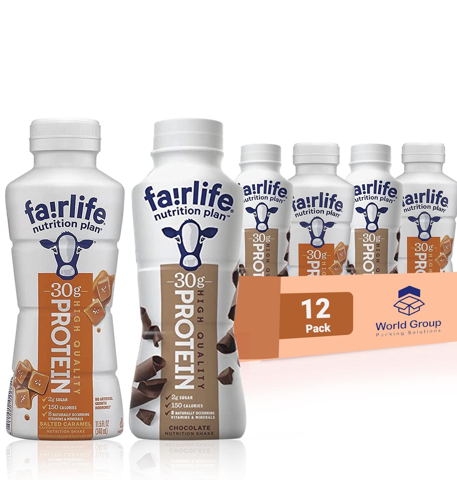 Fairlife Nutrition Plan High Protein Chocolate/Caramel Shake 12 pk - World Group Packing Solutions - Buy Online on GoSupps.com