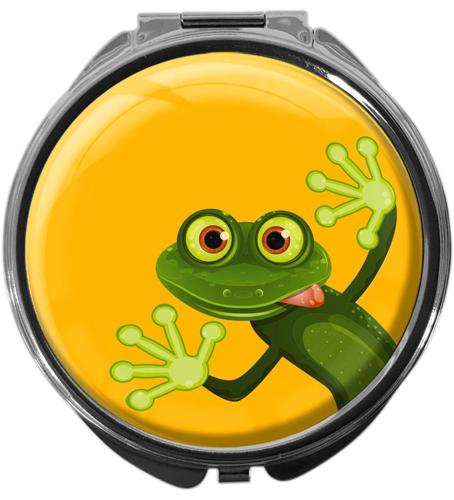 Buy metALUm Pill Box with Mirror - Round Metal 3 Compartments FROG #1026 | Stylish & Durable Travel Accessory - Buy Online on GoSupps.com