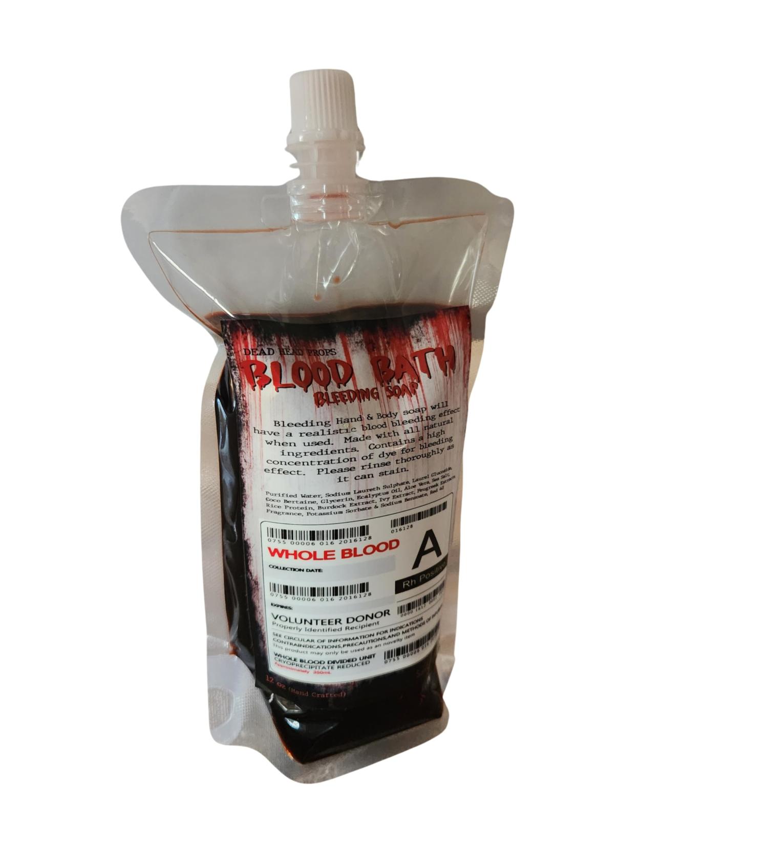 Dead Head Props Blood Bath Bleeding Liquid Hand and Body Soap Halloween Horror (Pump 8oz)