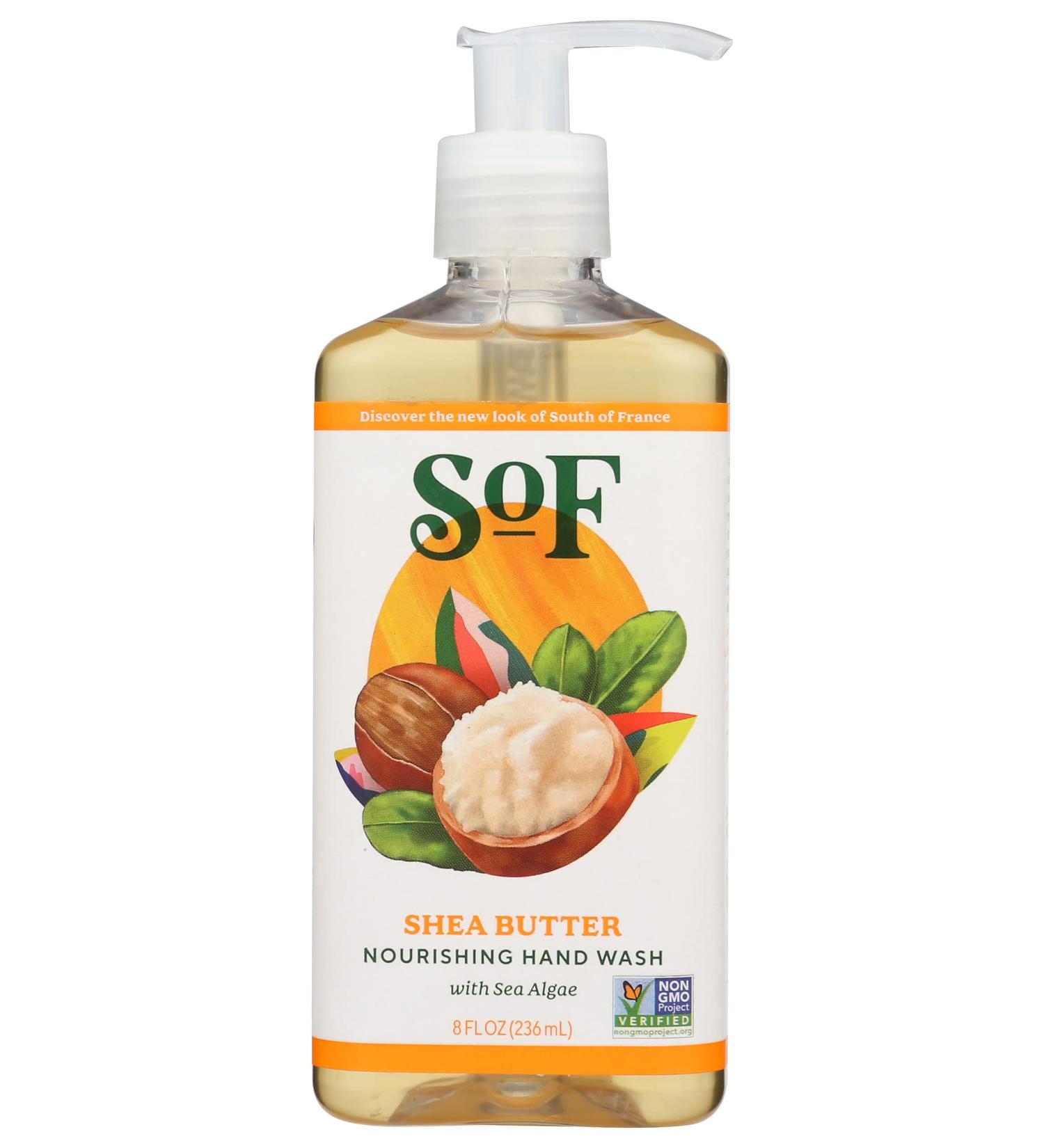 South of France Moisturizing Shea Butter Hand Wash Gluten Free Cruelty Free 8 Ounce (Pack of 3)