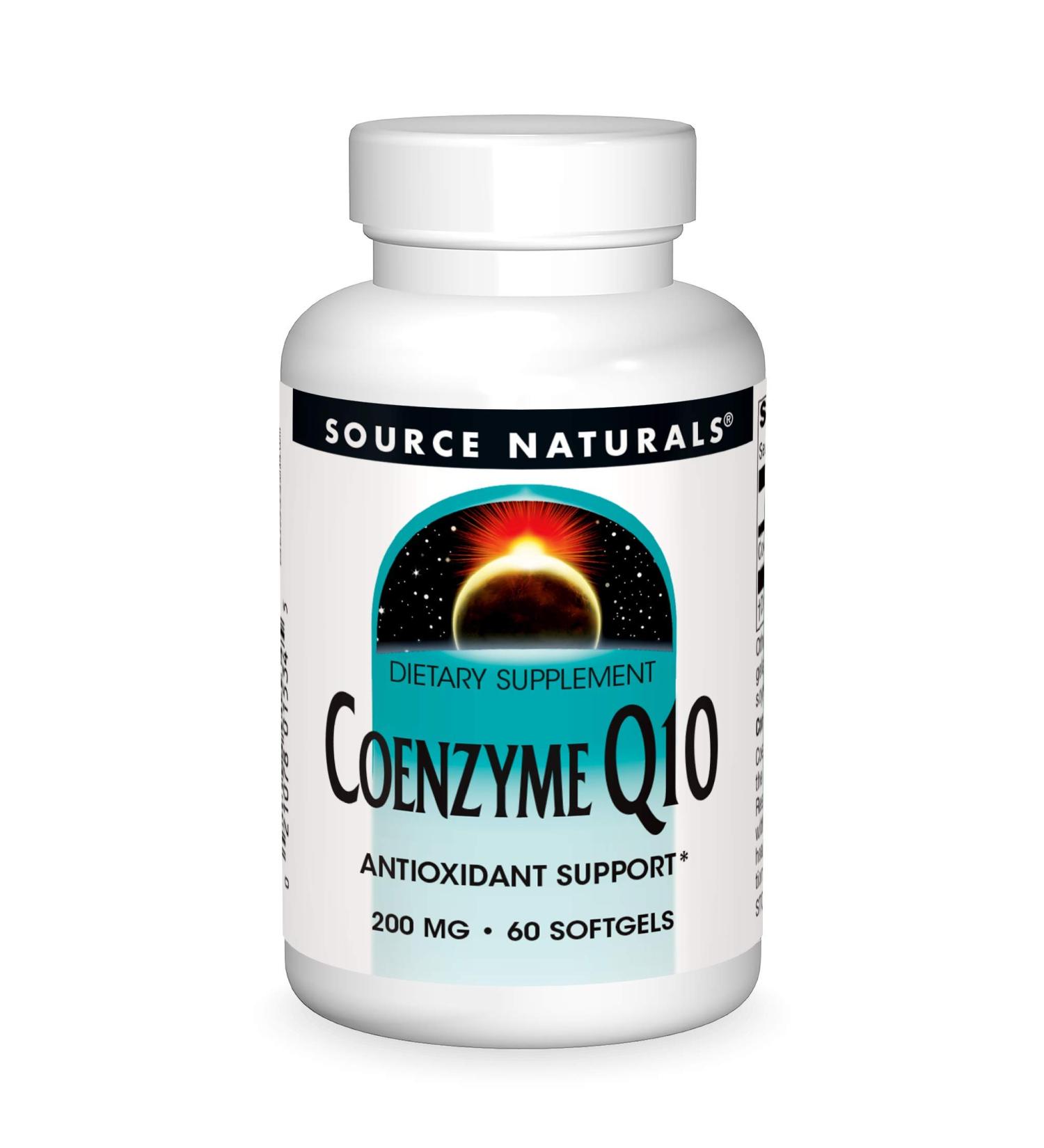 Source Naturals Coenzyme Q10 200mg - 60 Softgels | Heart Health & Energy Production - Buy Online on GoSupps.com
