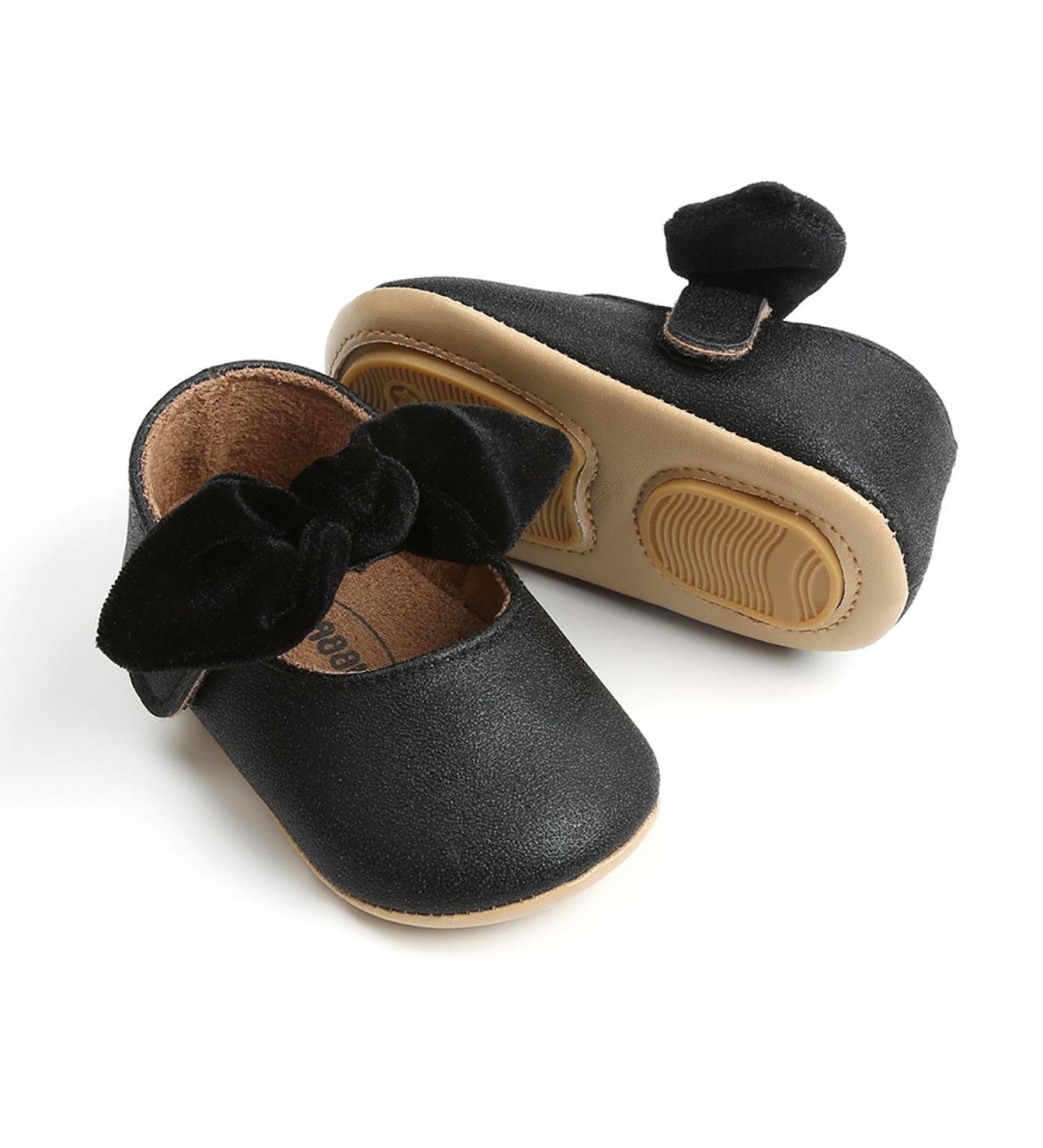 RVROVIC Baby Girl Moccasins 12-18 Months | Sparkly Princess Soft Sole Shoes (Black) - Buy Online on GoSupps.com