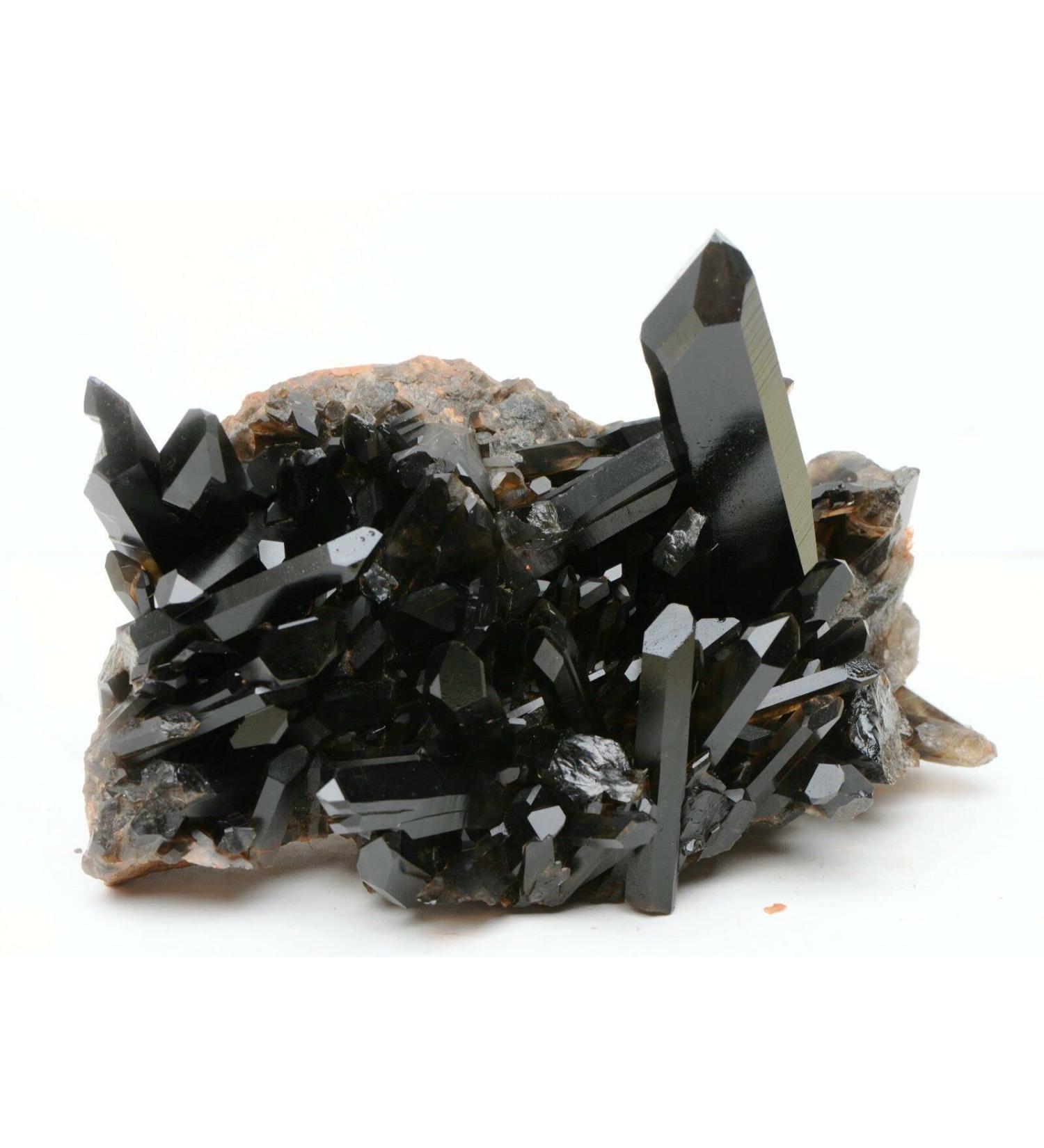 990g Natural Black Quartz Crystal Cluster Specimen JZIGTDEM - Buy Online on GoSupps.com