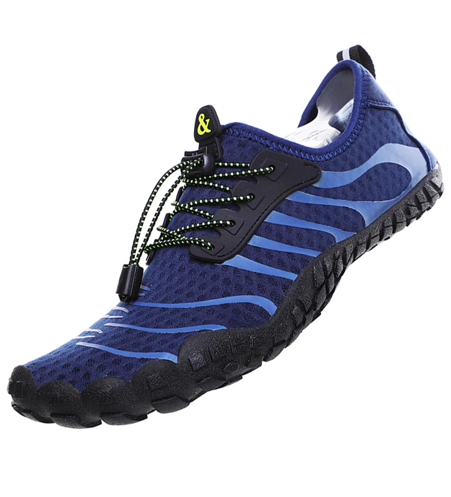 Unisex Fast-Drying Water Shoes for Men & Women - Beach Pool and Kayaking - Drainage Holes - Sizes 36-46 EU - Blue - Buy Online on GoSupps.com
