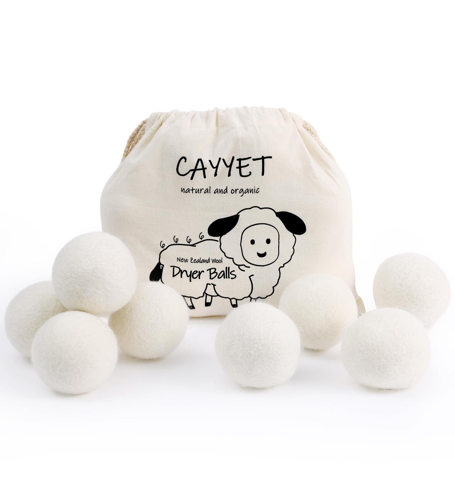 CAYYET Wool Dryer Balls 8-Pack Dryer Balls Laundry Reusable Reduce Clothing Wrinkles - Buy Online on GoSupps.com