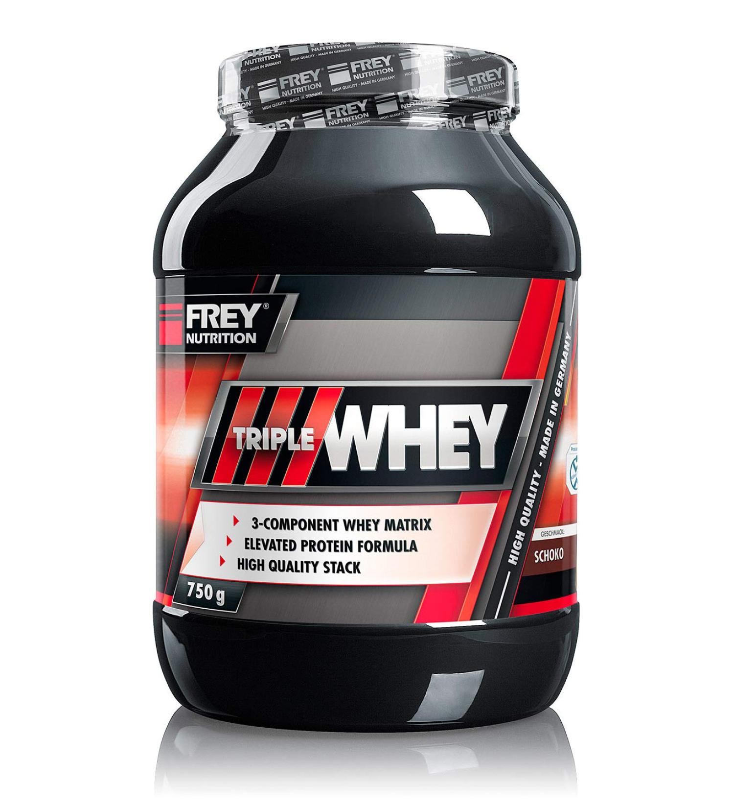 Frey Nutrition Triple Whey 750g (Chocolate) | 30% Isolate & High BCAA Protein | Premium German Quality - Buy Online on GoSupps.com