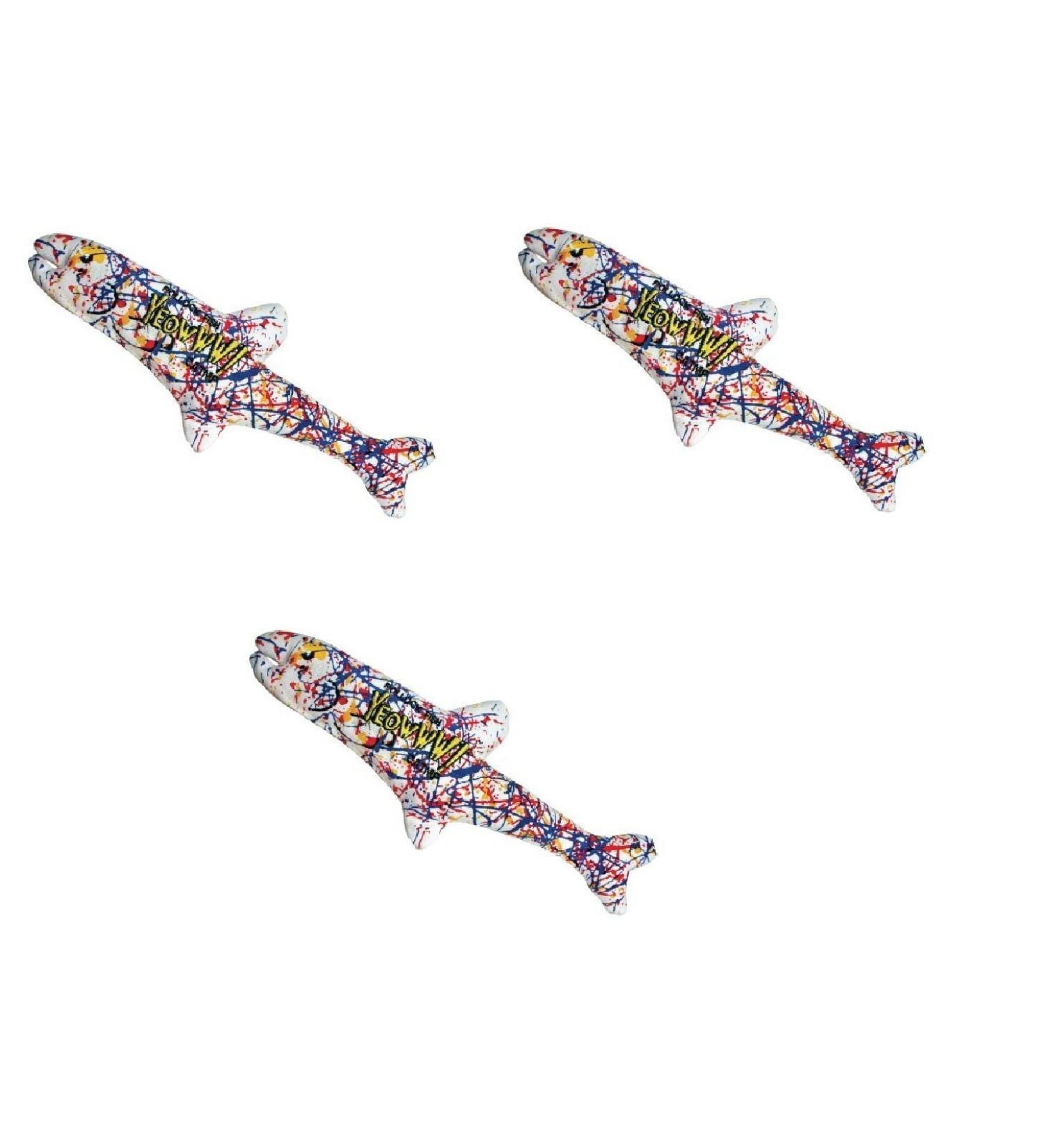 Yeowww! Pollock Fish Catnip Toy, 3 Pack