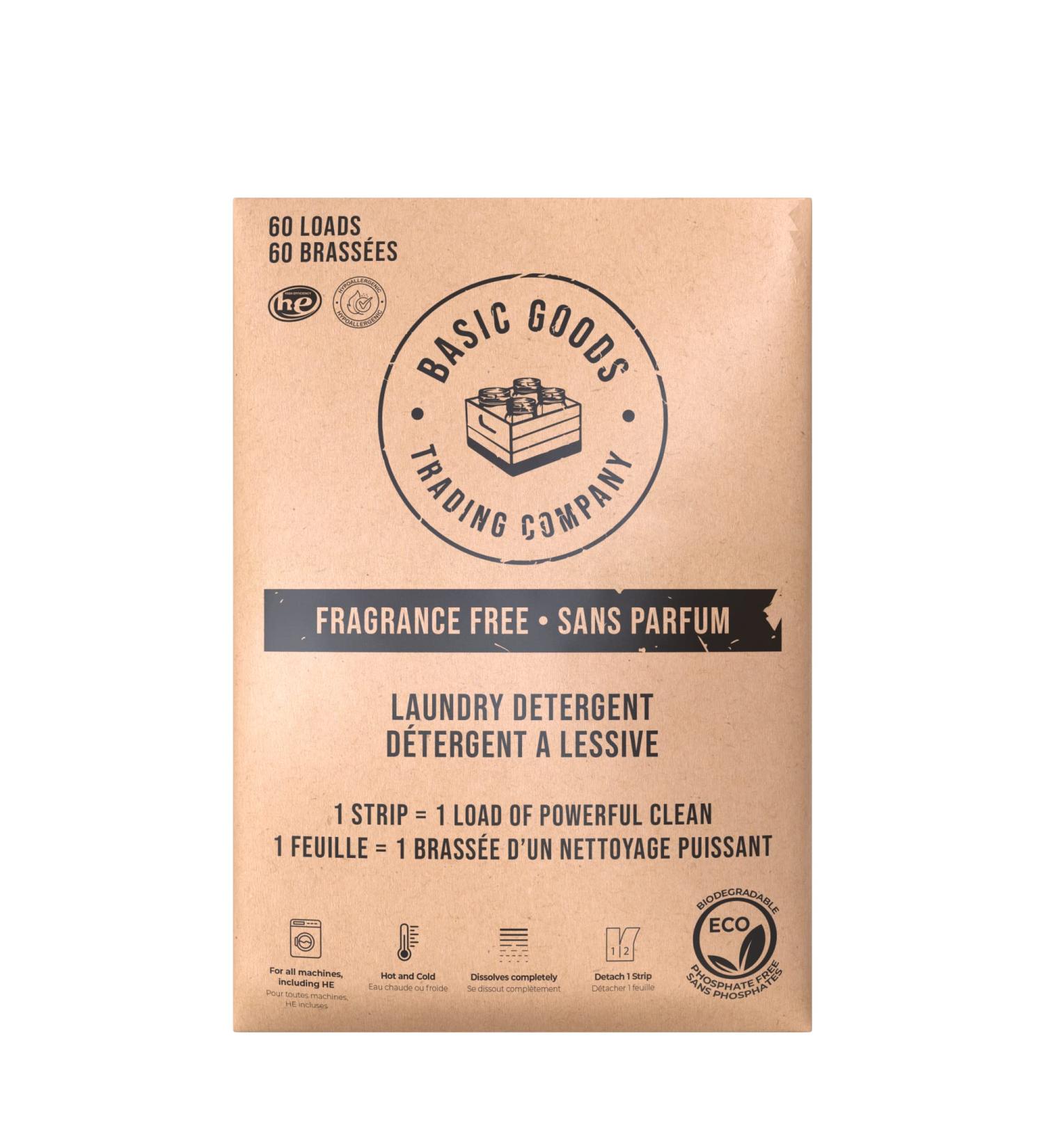 Eco-Friendly Biodegradable Laundry Detergent Sheets - Hypoallergenic & Plastic-Free for 120 Small Loads - Buy Online on GoSupps.com