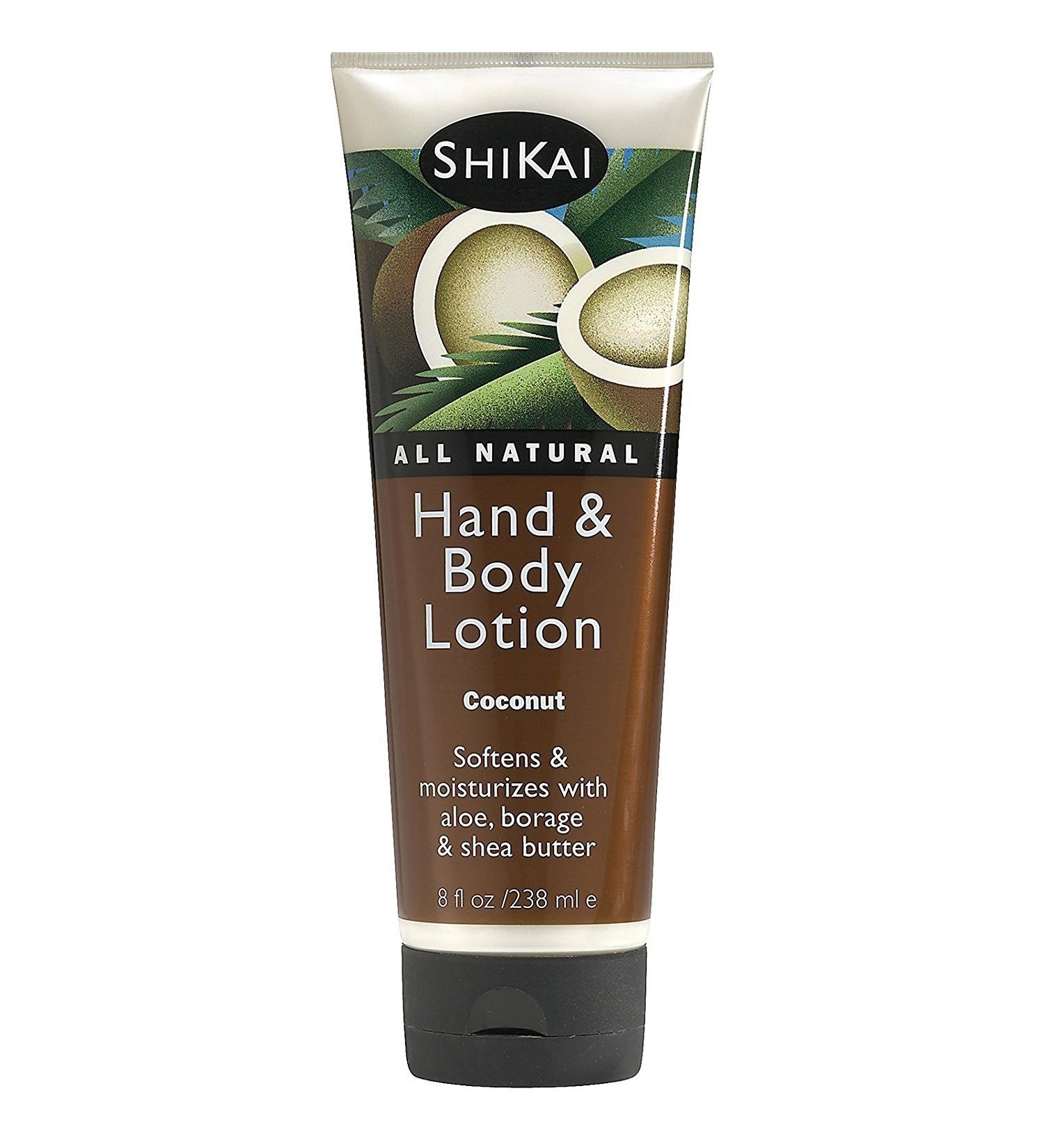 ShiKai Noix de coco mains et lotion pour le corps 8 Ounce - 6 par cas.
