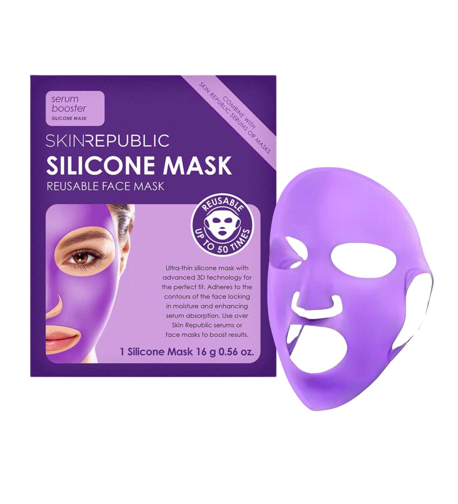 Skin Republic Silicone Reusable Face Mask For Skin Hydration Serum Absorption Reusable Silicone Mask - Buy Online on GoSupps.com