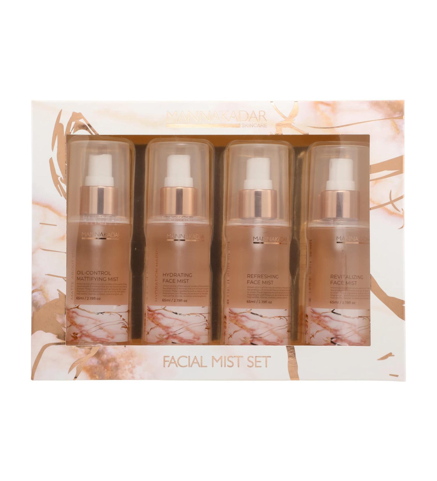 Manna Kadar Beauty 4 pc Face Mist Set - Hydrating & Refreshing - 65ml Each - International Shipping Available - Buy Online on GoSupps.com