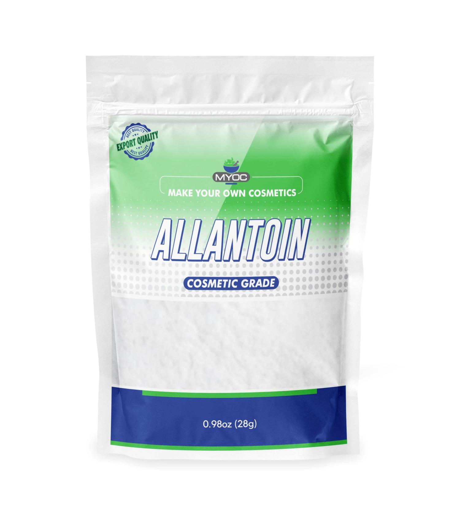 Myoc Allantoin Powder for Cosmetic Skin - 0.98 oz - Cosmetic Grade - DIY Cream, Gel, Serum & Lotion - Buy Online on GoSupps.com