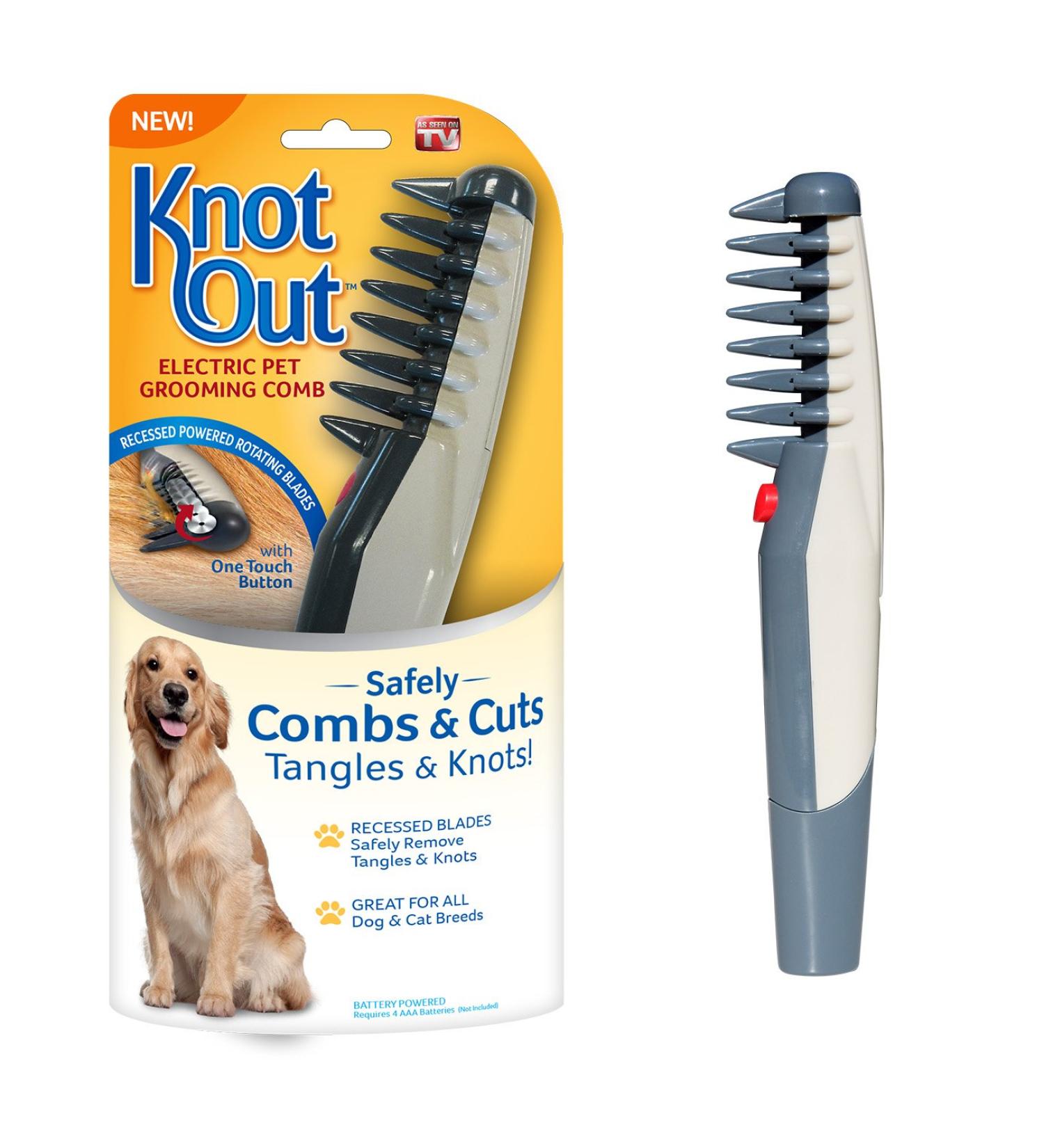 Knot Out Electric Pet Grooming Comb by Allstar Innovations - Remove Knots and Tangles with Ease - Buy Online on GoSupps.com