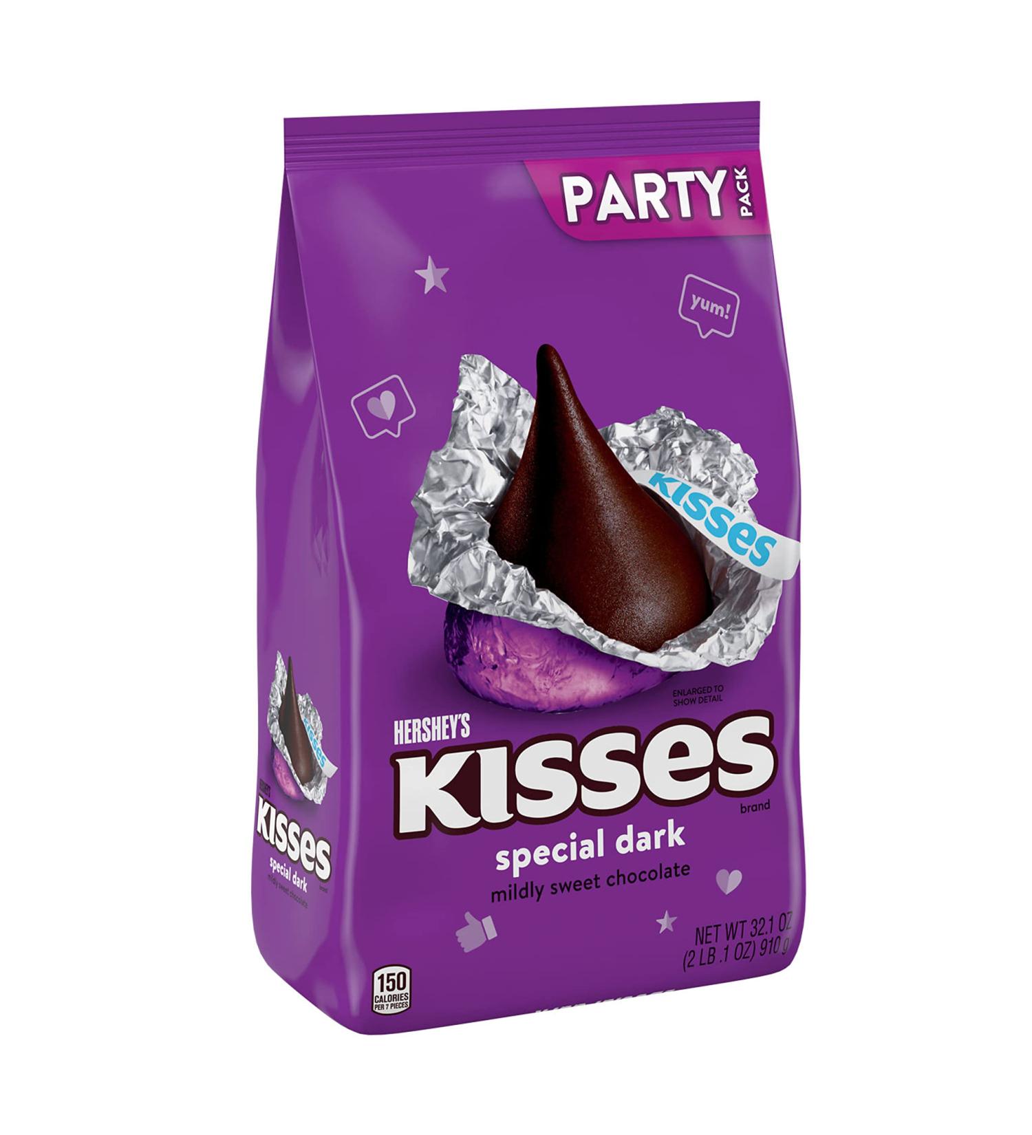 Hershey's Kisses Special Dark Chocolate Candy - 32.1 oz Bulk Party Pack - Buy Online on GoSupps.com