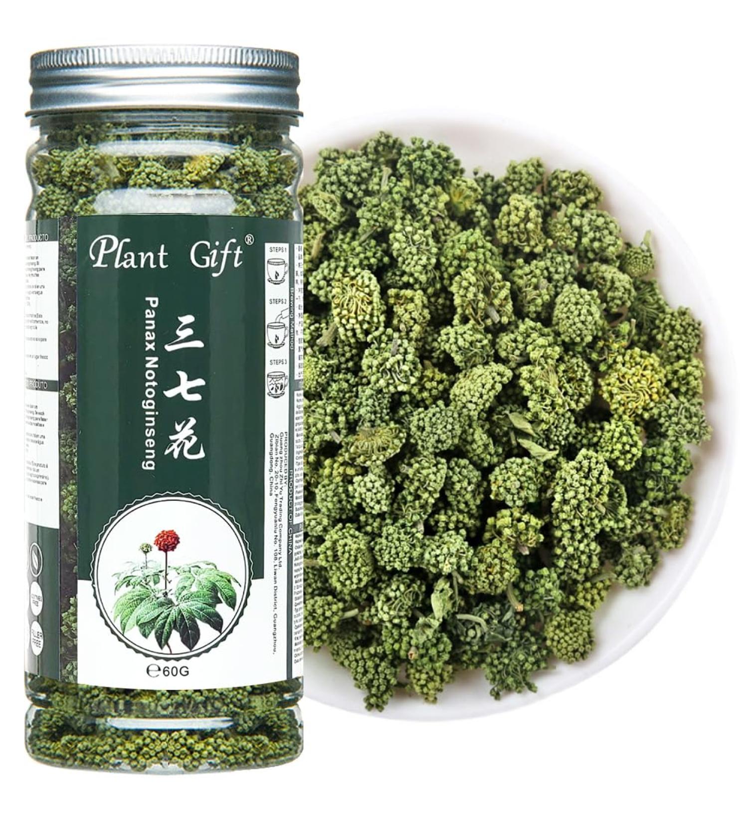 Buy Panax Notoginseng Flower Tea 60G | Premium Tienchi Notoginseng | International Shipping Available - Buy Online on GoSupps.com