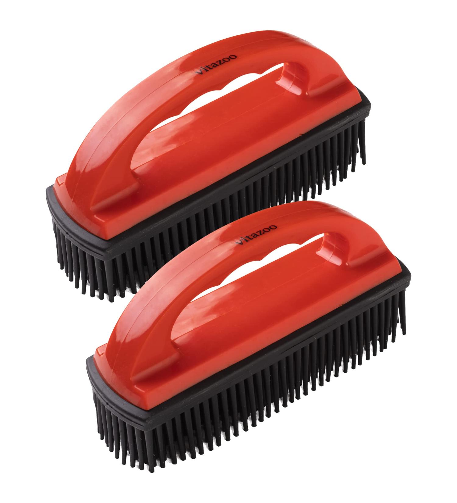 Vitazoo 2x Hair Removal Brush - Best Dog Hair & Upholstery Cleaner for Textiles Carpets and Vehicle Cushions | Rubber Brush for Easy Hair Removal - Buy Online on GoSupps.com