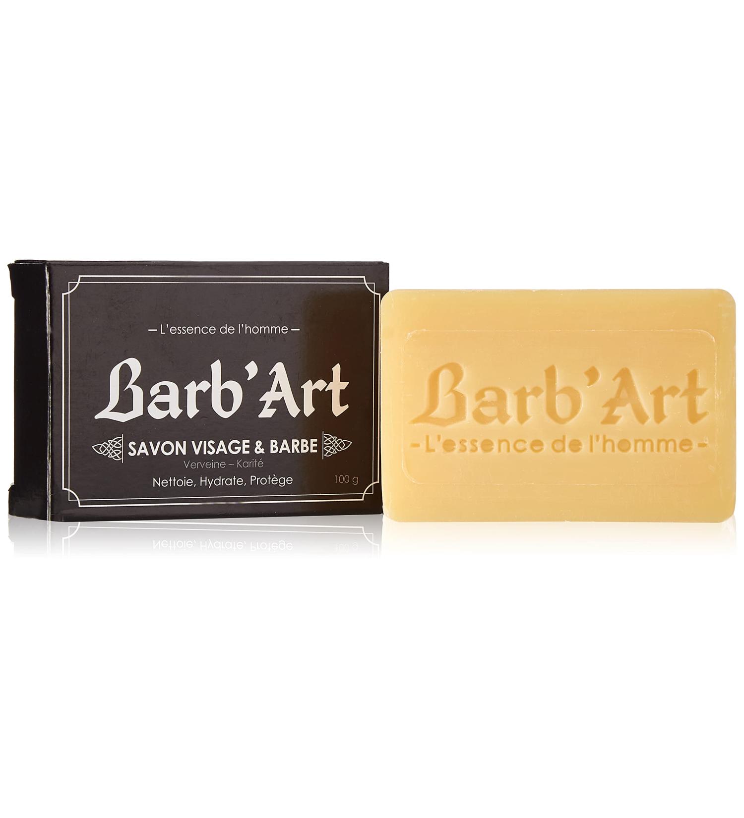 Barb'Art - Savon Barbe & Visage Karit & Verveine - Nettoyage visage - Toutes peaux - 100g Tous types de peaux - Buy Online on GoSupps.com