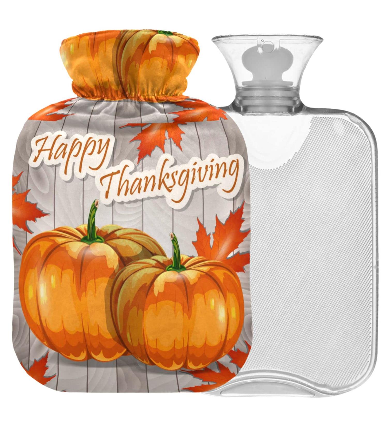 Shop Naanle Pumpkins Thanksgiving Hot Water Bottle | 2L Transparent Heat Bottle for Pain Relief & Warmth | Ideal for Bed Hands & Feet - International Shipping Available - Buy Online on GoSupps.com