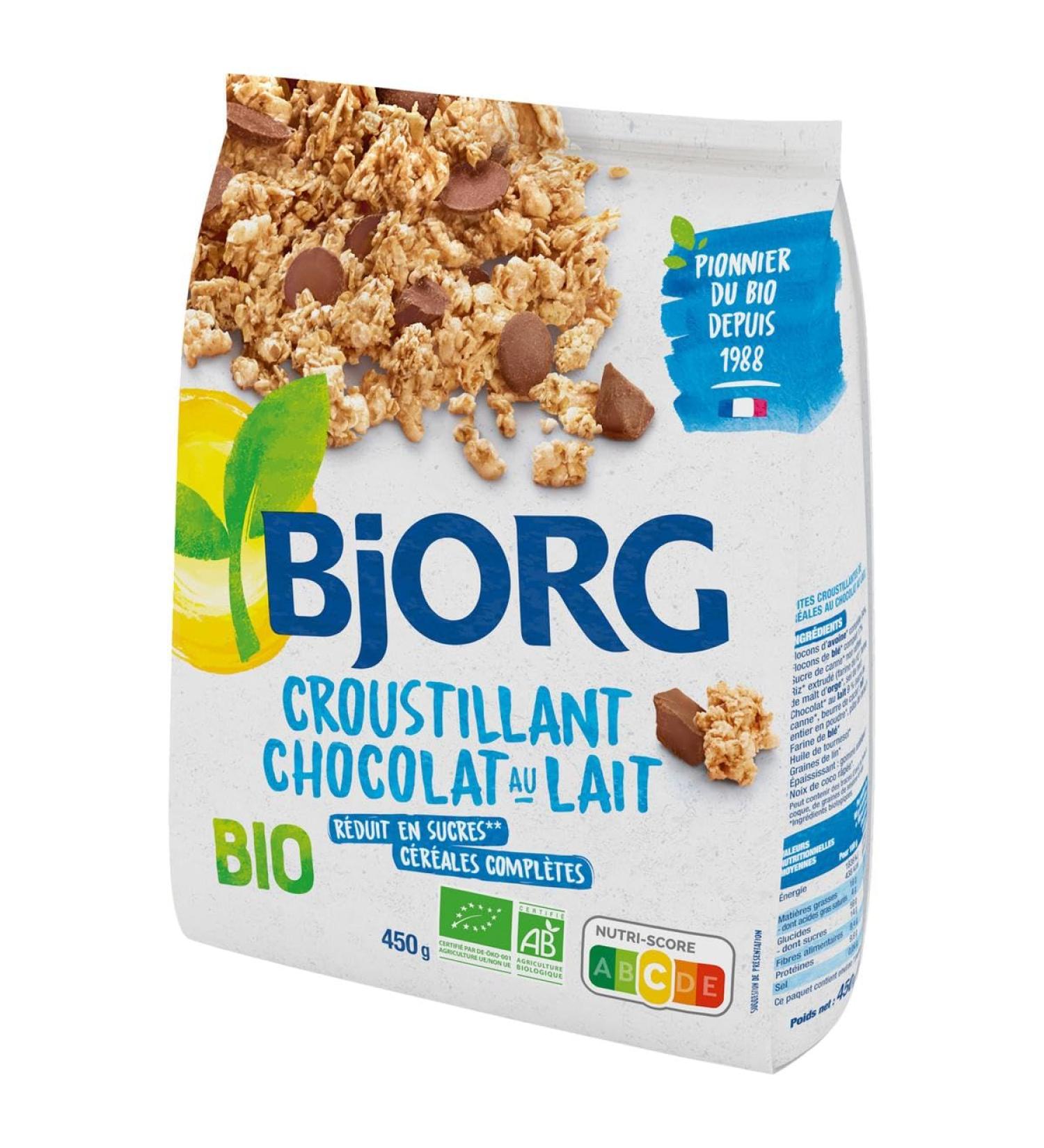  G n rique BJORG - Bjorg Crispy Organic Milk Chocolate 450 g - 450 g - Pack of 3 - Sold as a Set - Buy Online on GoSupps.com