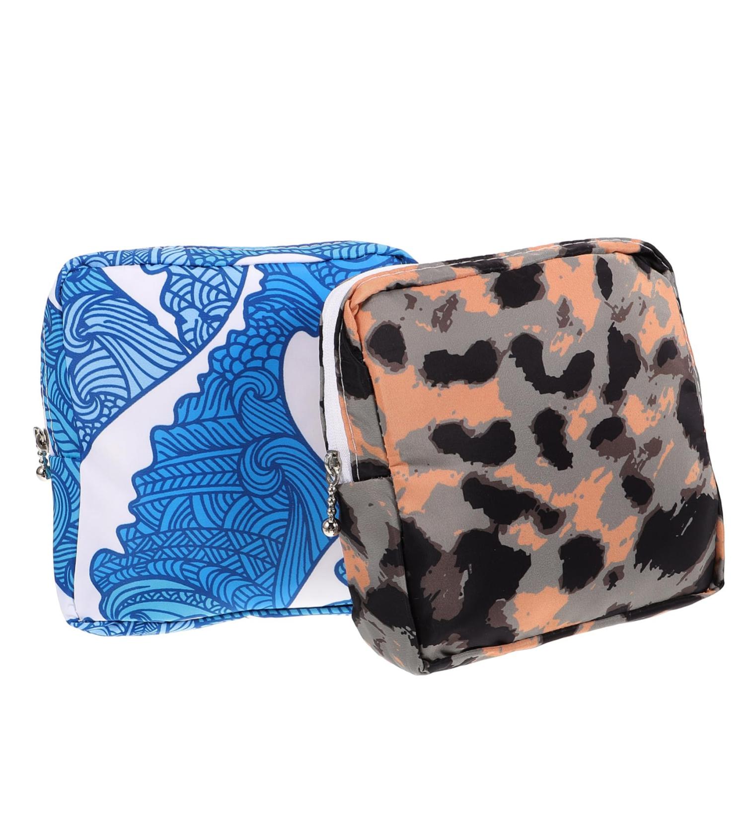 Buy Housoutil 2-Piece Cosmetic Bag Set - Women's Zipper Storage & Period Cushion Bag | Portable Tampon Organizer 16x15.5cm - Buy Online on GoSupps.com