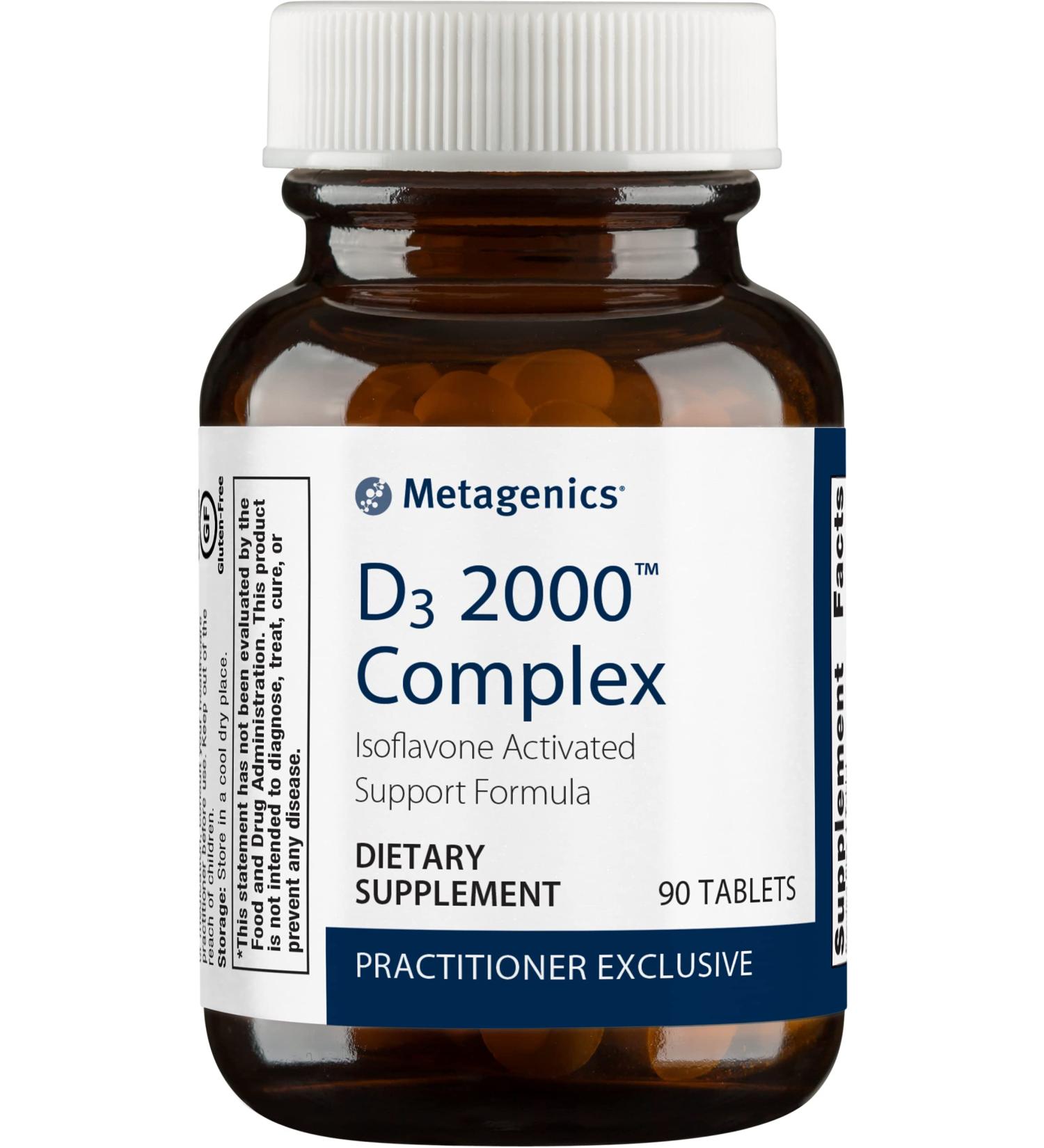 Metagenics Vitamin D3 2000 IU Complex - Bone, Heart, & Immune Support - 90 Capsules - Buy Online on GoSupps.com