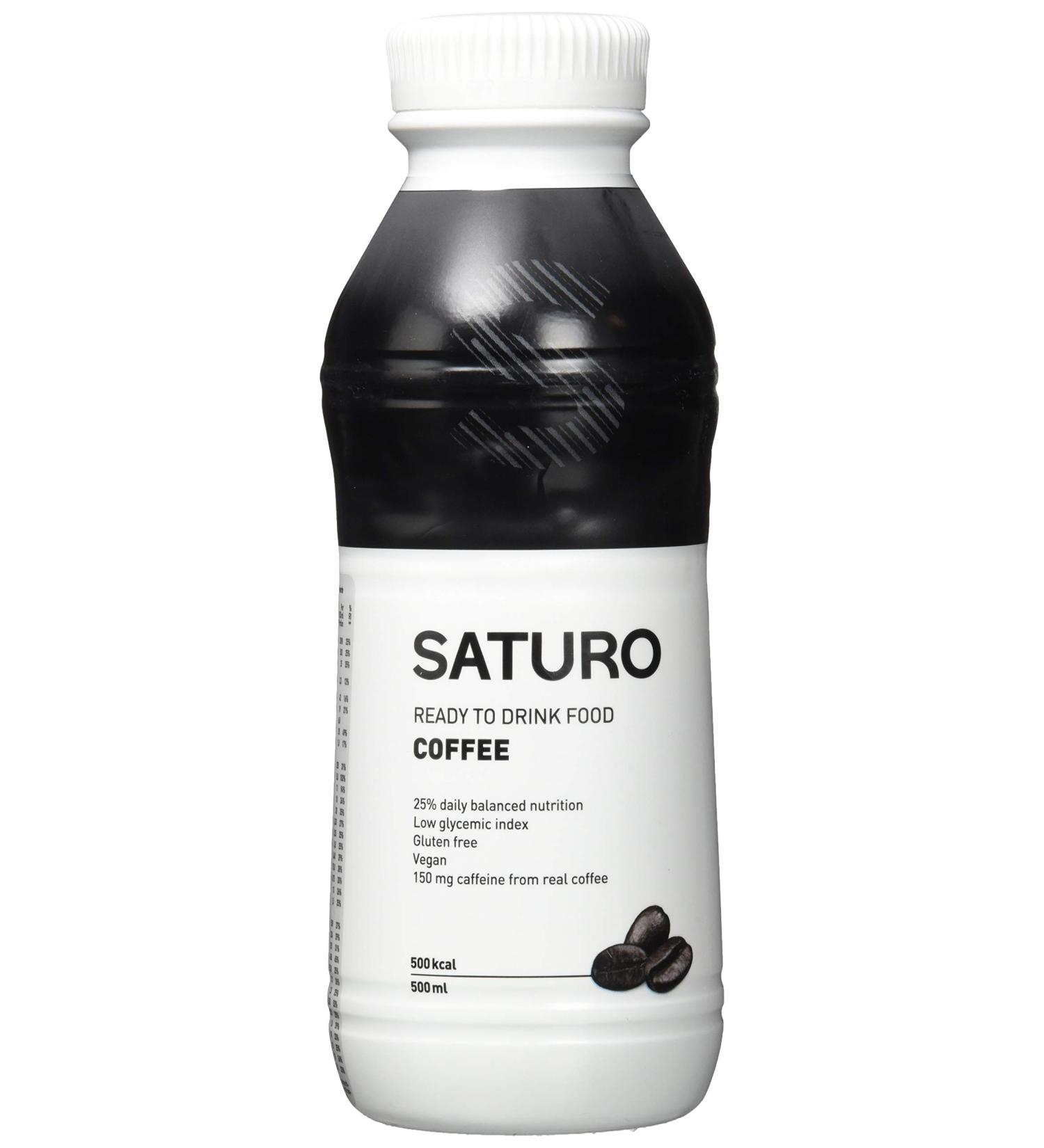 Saturo Vanilla Drinking Meal | Vegan Astronaut Food | 500 kcal Protein-Rich Nutrients | 12 x 500 ml (6 Pack) - Order Internationally - Buy Online on GoSupps.com