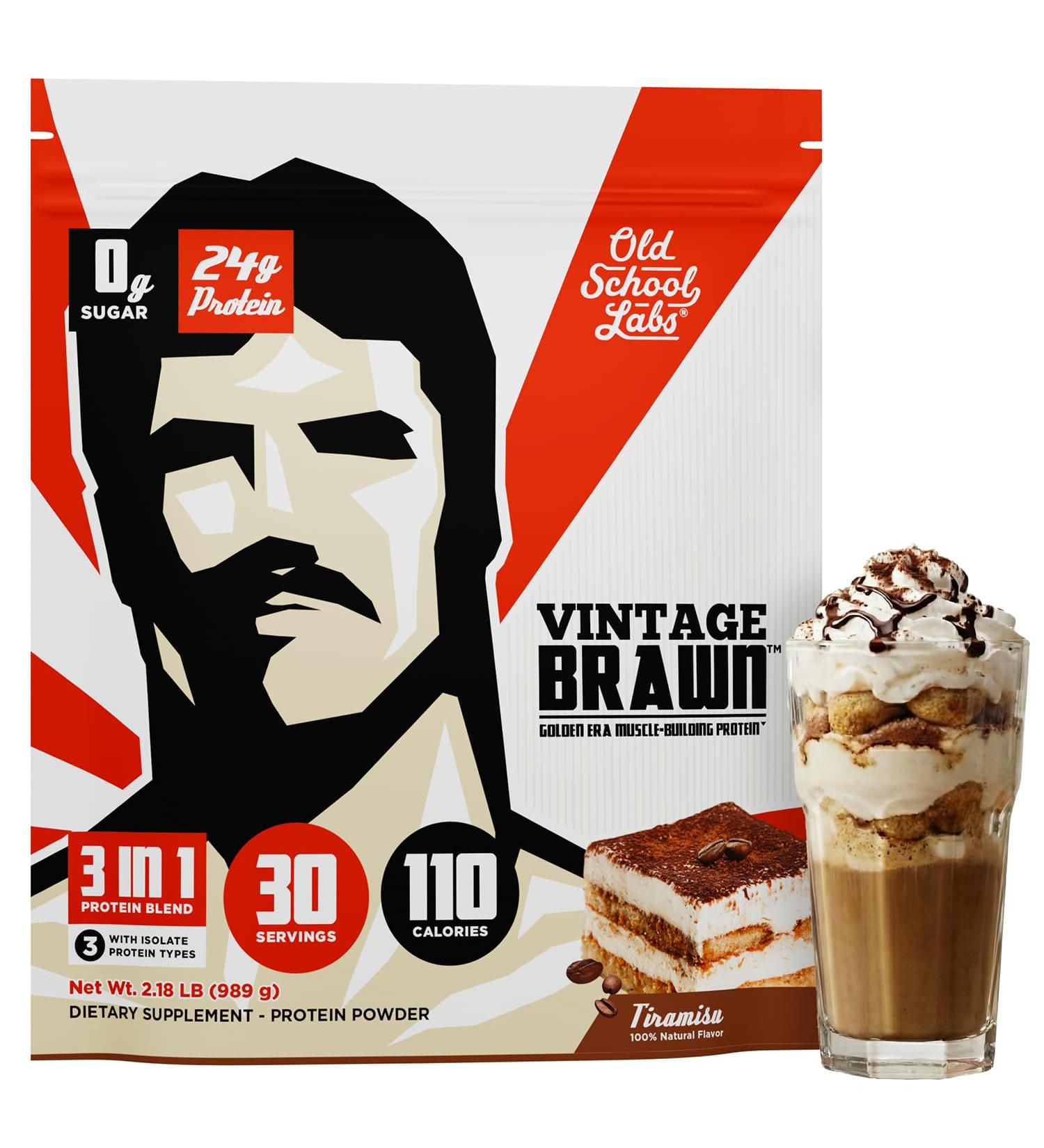 Old School Labs Protein Powder Isolate Sourced from Egg Milk & Beef - Made for Men & Women for Building Muscle & Post-Workout Recovery - Zero Sugar Tiramisu Flavor - 30 Servings Tiramisu- - Buy Online on GoSupps.com