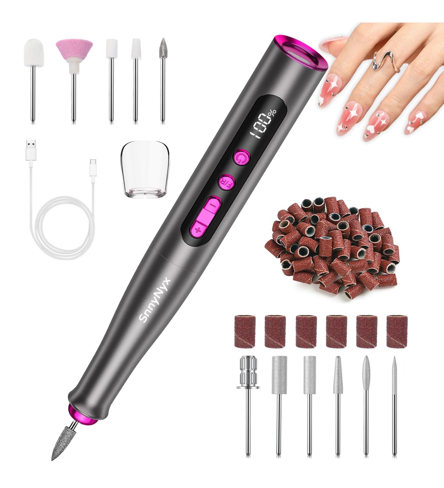Professional Cordless Electric Nail Drill - 35000RPM Acrylic Nail Kit for Manicure & Pedicure | Nail Polish Remover & Grinder - Buy Online on GoSupps.com