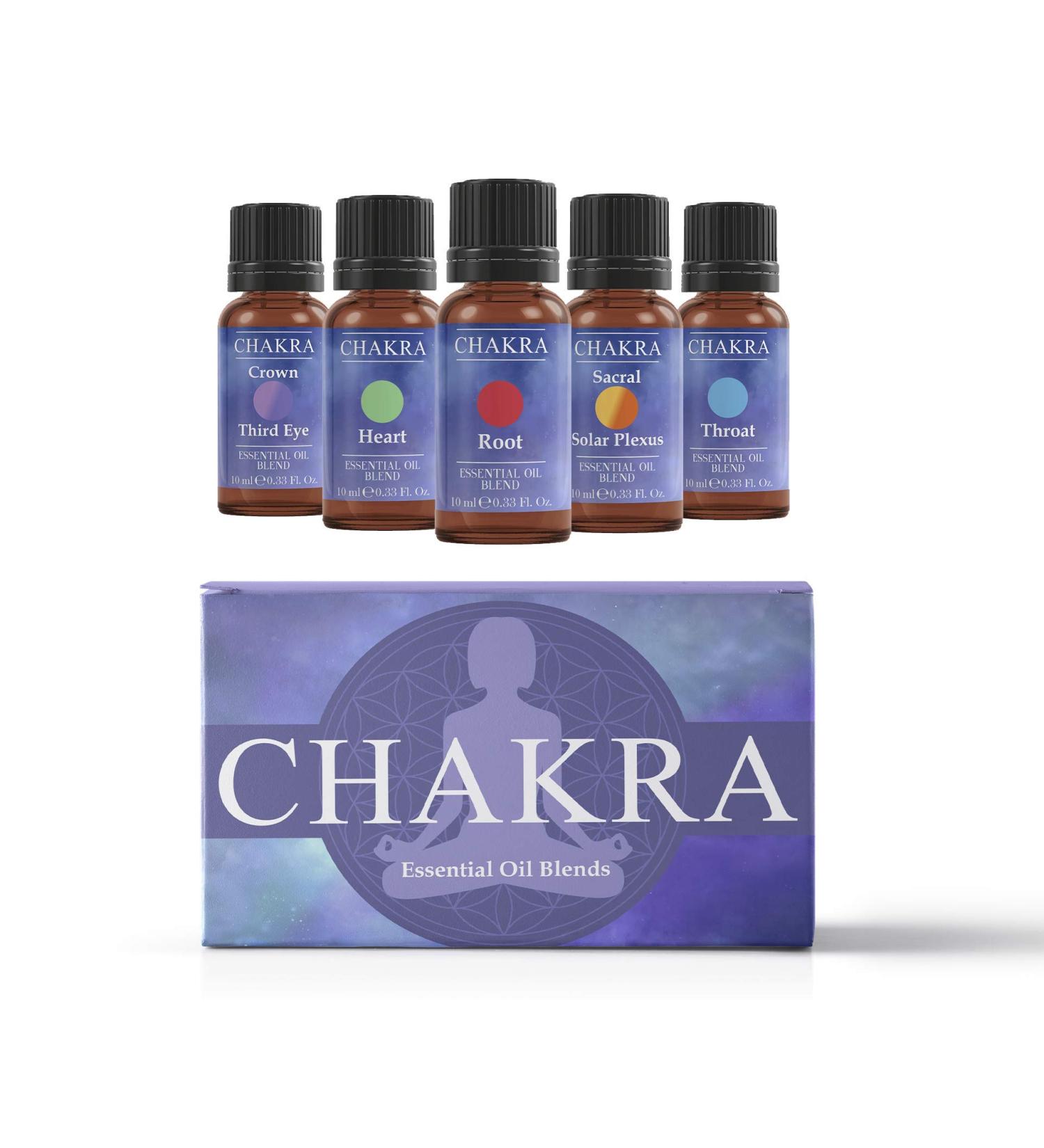 Buy Mystic Moments 5 x 10 ml Essential Chakra Oil Blends - Elevate Your Wellness | International Shipping Available - Buy Online on GoSupps.com